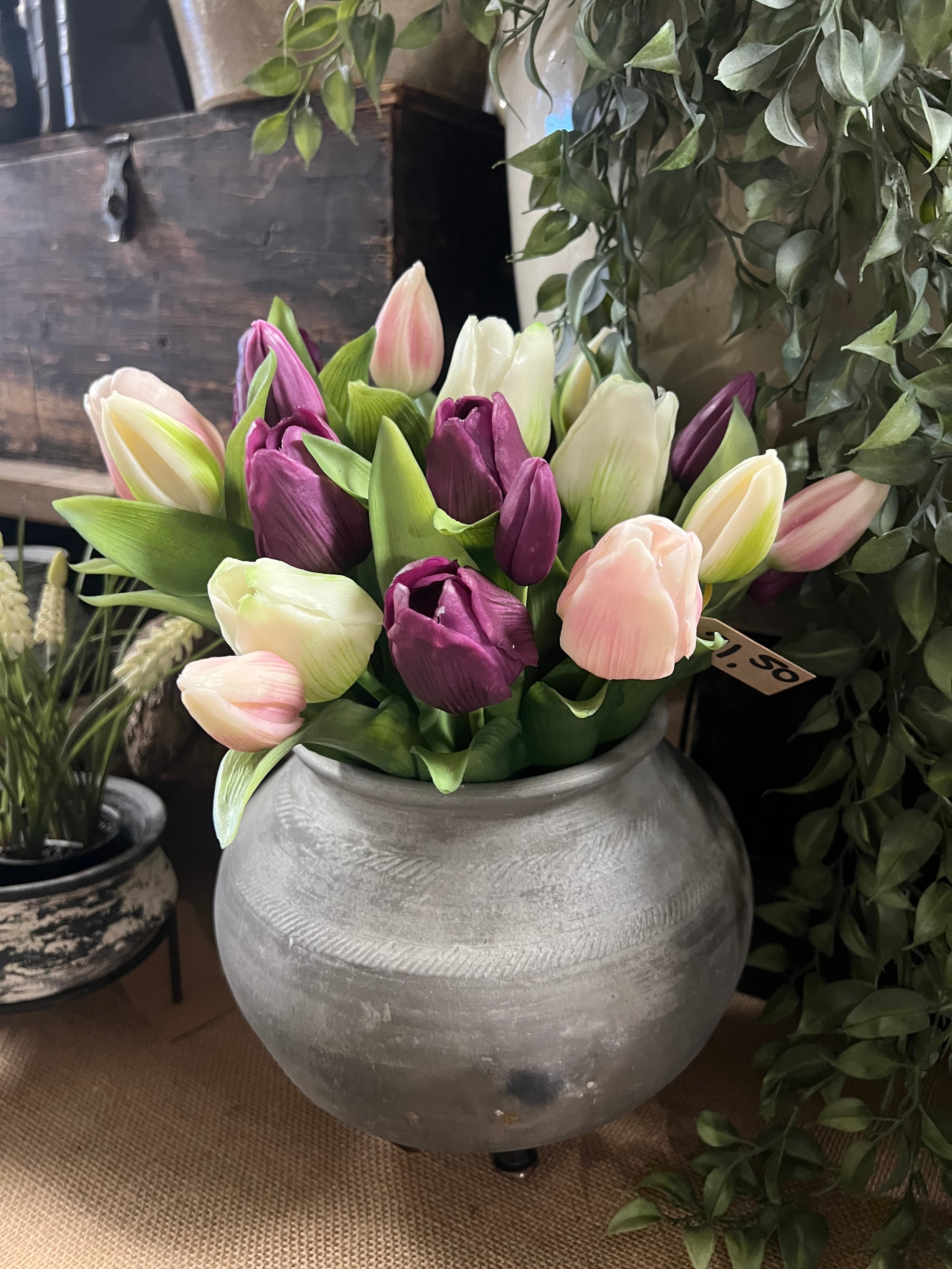 Real Touch Tulpen - Licht Roze - Kort - ±30cm - bundel van 7st. 🌷LENTE – Y&M Home Creations Real Touch Tulpen - Licht Roze - Kort - ±30cm - bundel van 7st. 🌷LENTE – Y&M Home Creations