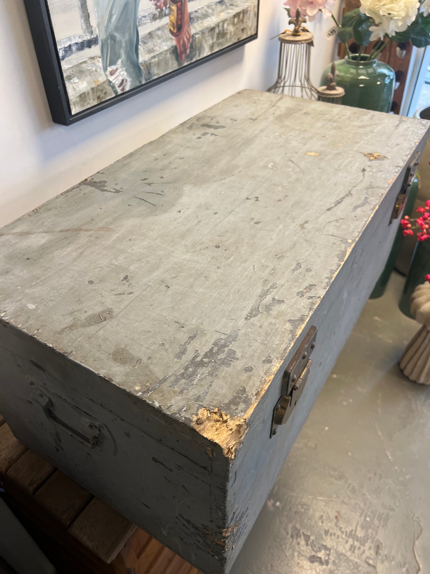 OUDE | HOUTEN | DEKEN | KIST