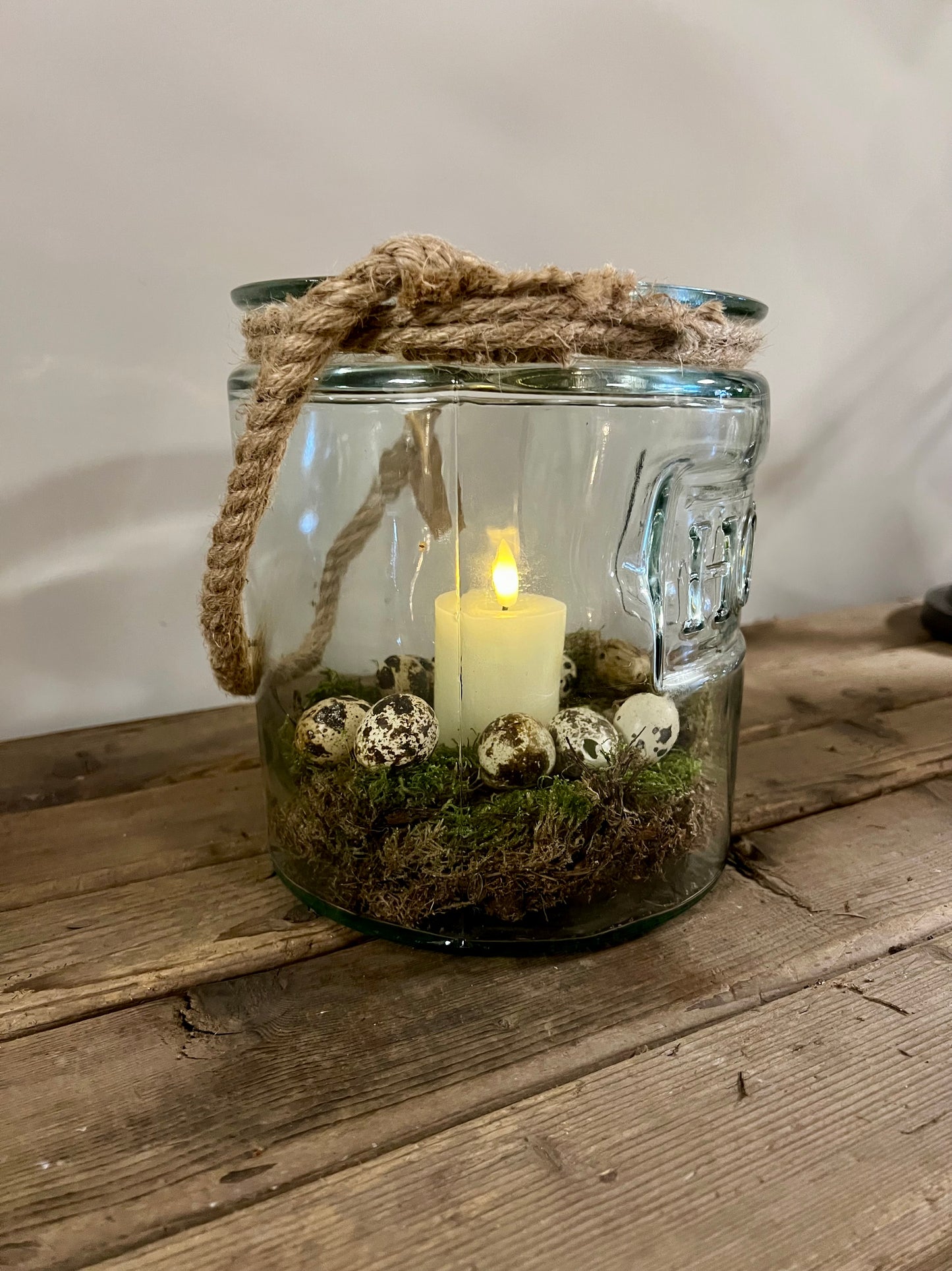VAAS | WINDLICHT | GLAS | ROND | MET | TOUW