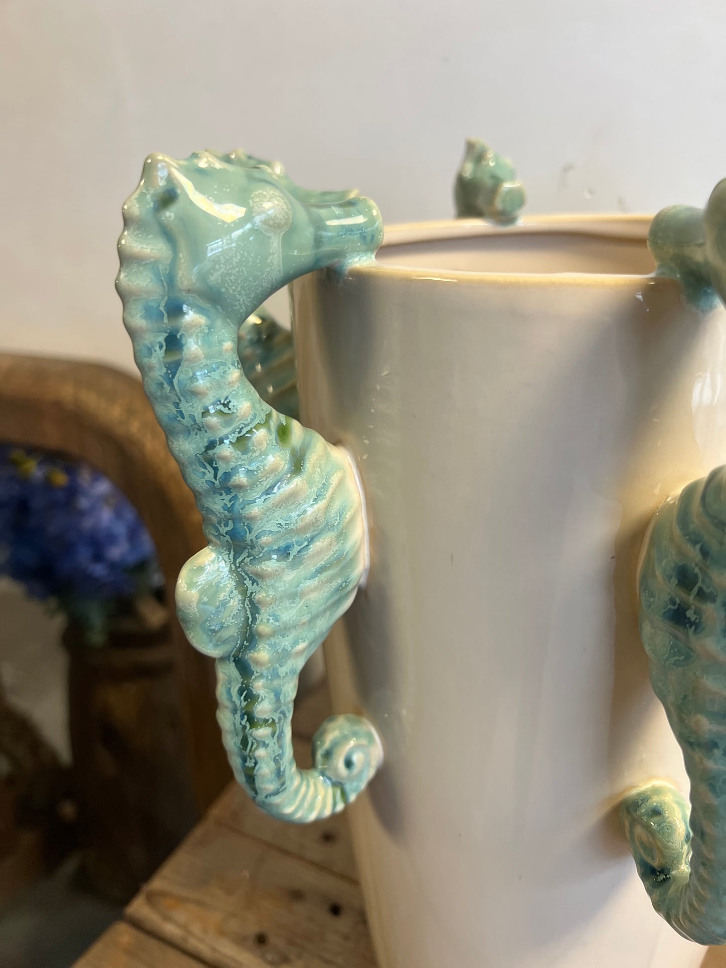 HANDGEMAAKTE | ZEEPAARDEN | VAAS | NORMANDY