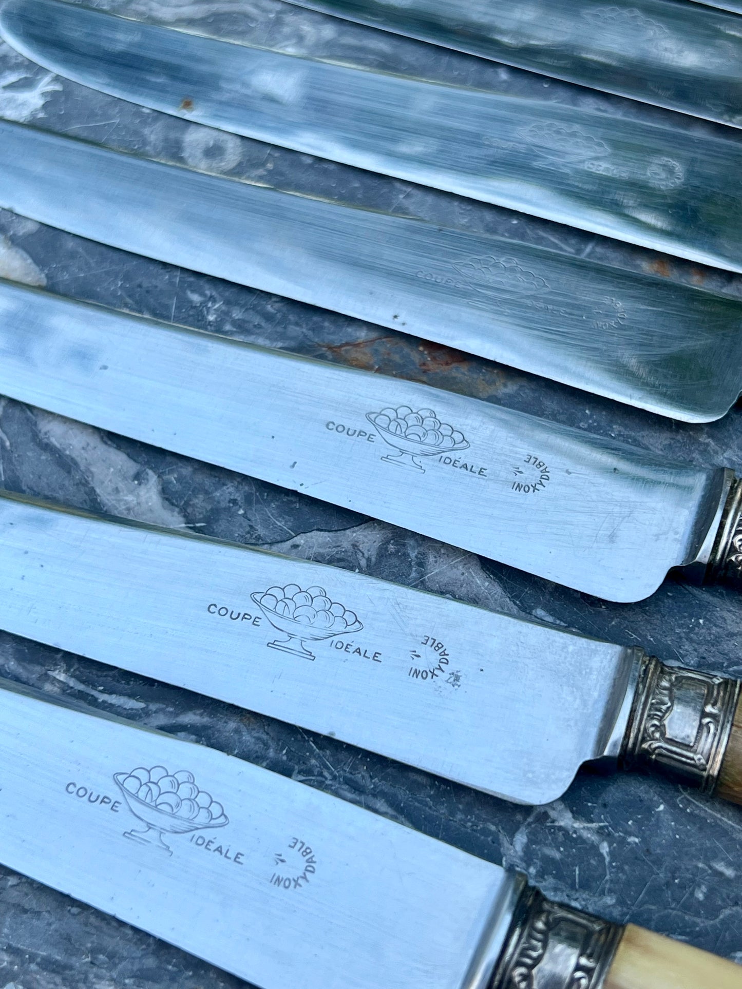 FRANSE | SET | 10 STUKS | DINERMESSEN | BROCANTE