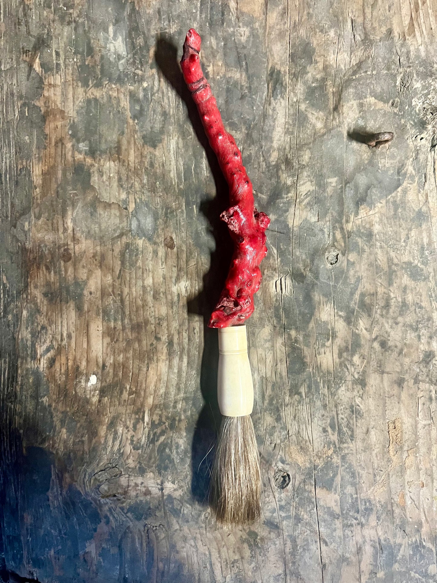 OUDE | CHINESE | KALLIGRAFEERKWAST | KORAAL | ROOD
