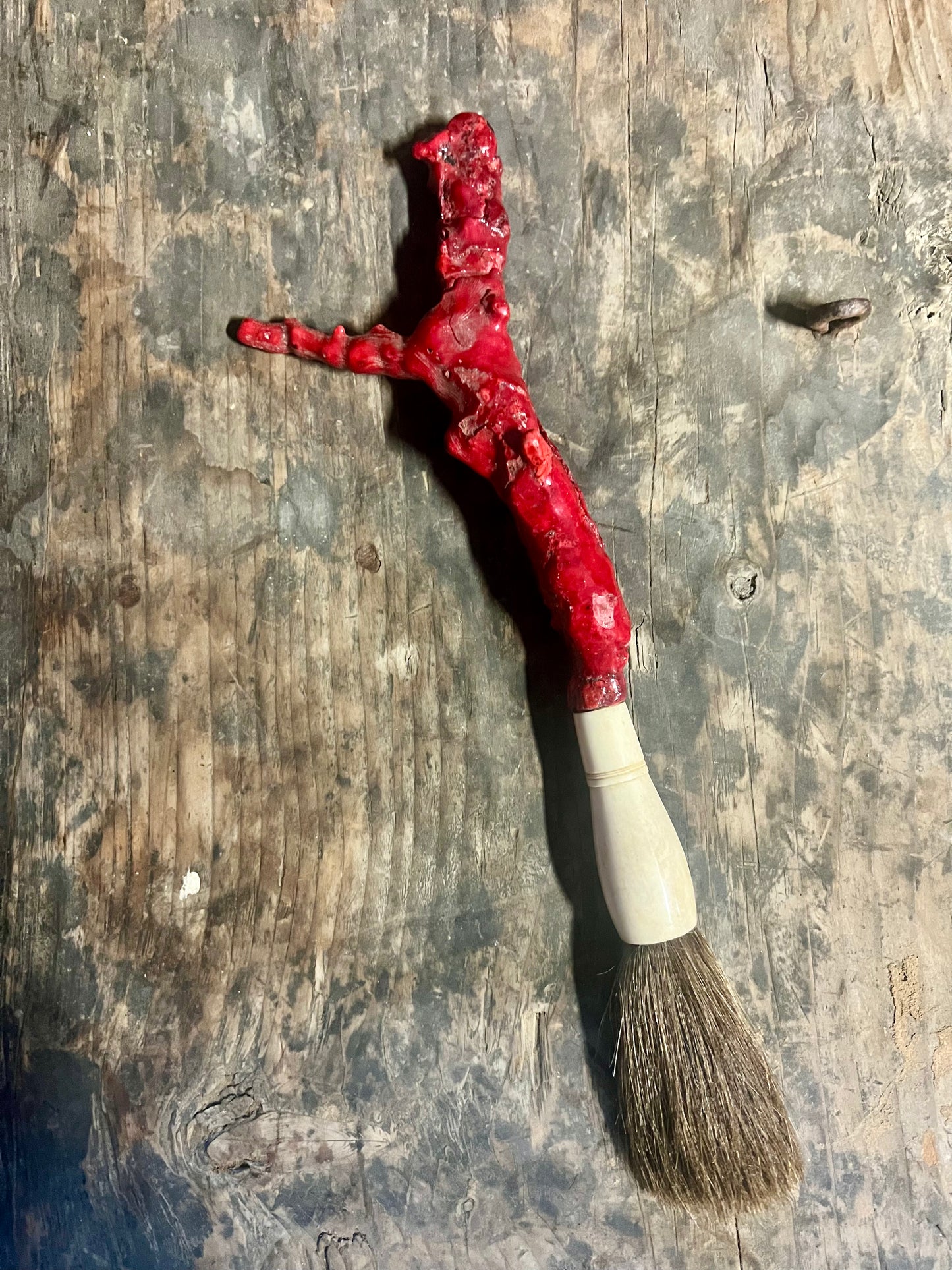 OUDE | CHINESE | KALLIGRAFEERKWAST | KORAAL | ROOD