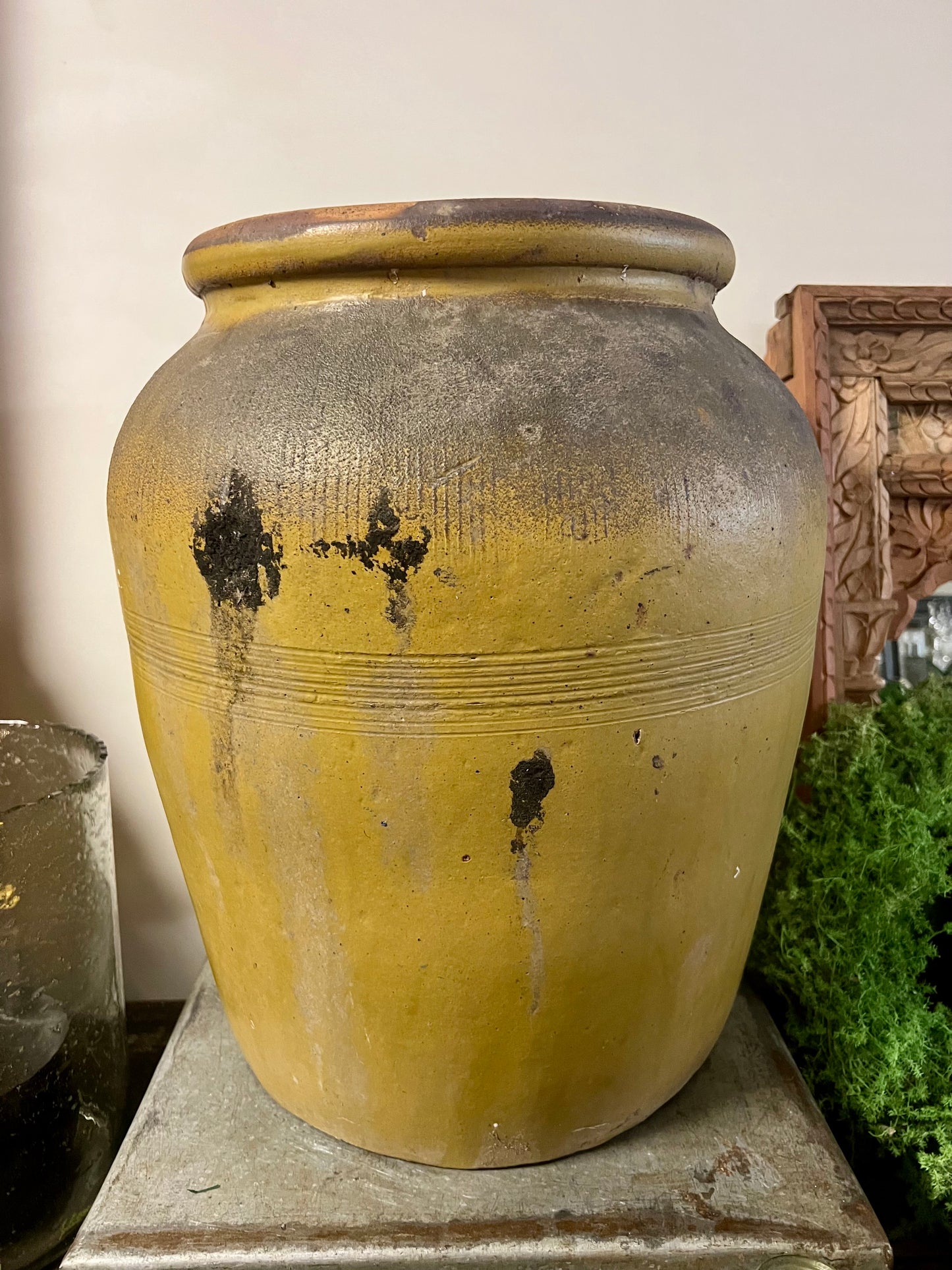 OUDE | ANTIEKE | VAAS | GROEN | GEEL