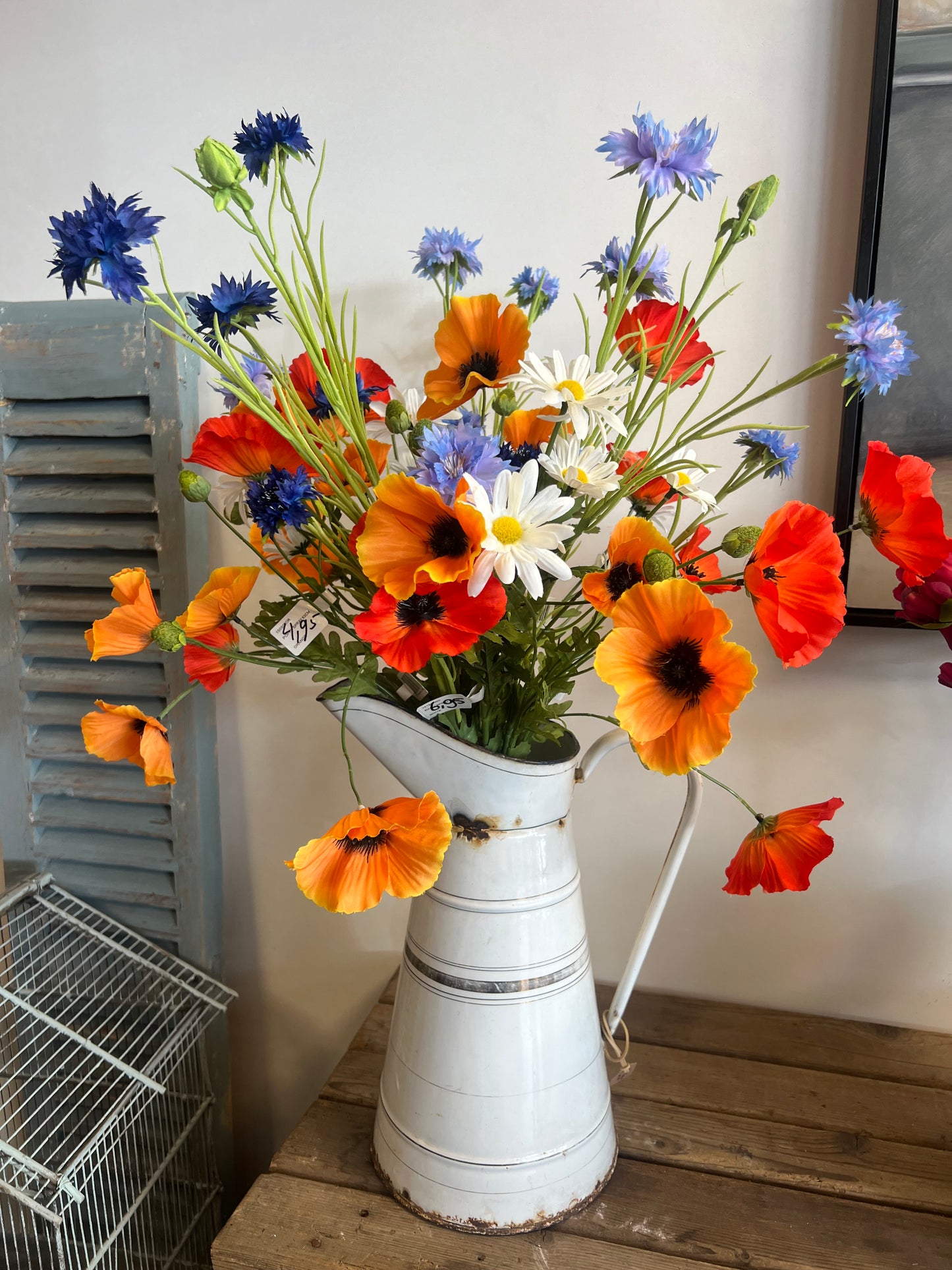 FRANSE | GEËMAILLEERDE | WATERKAN | LAMPETKAN | BROCANTE