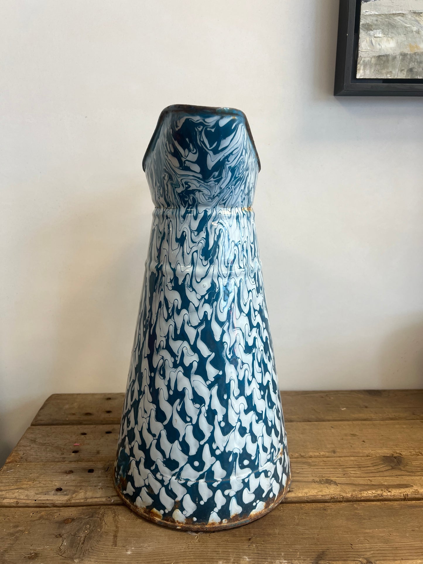 EMAILLE | KAN | BROCANTE | BLAUW | WIT