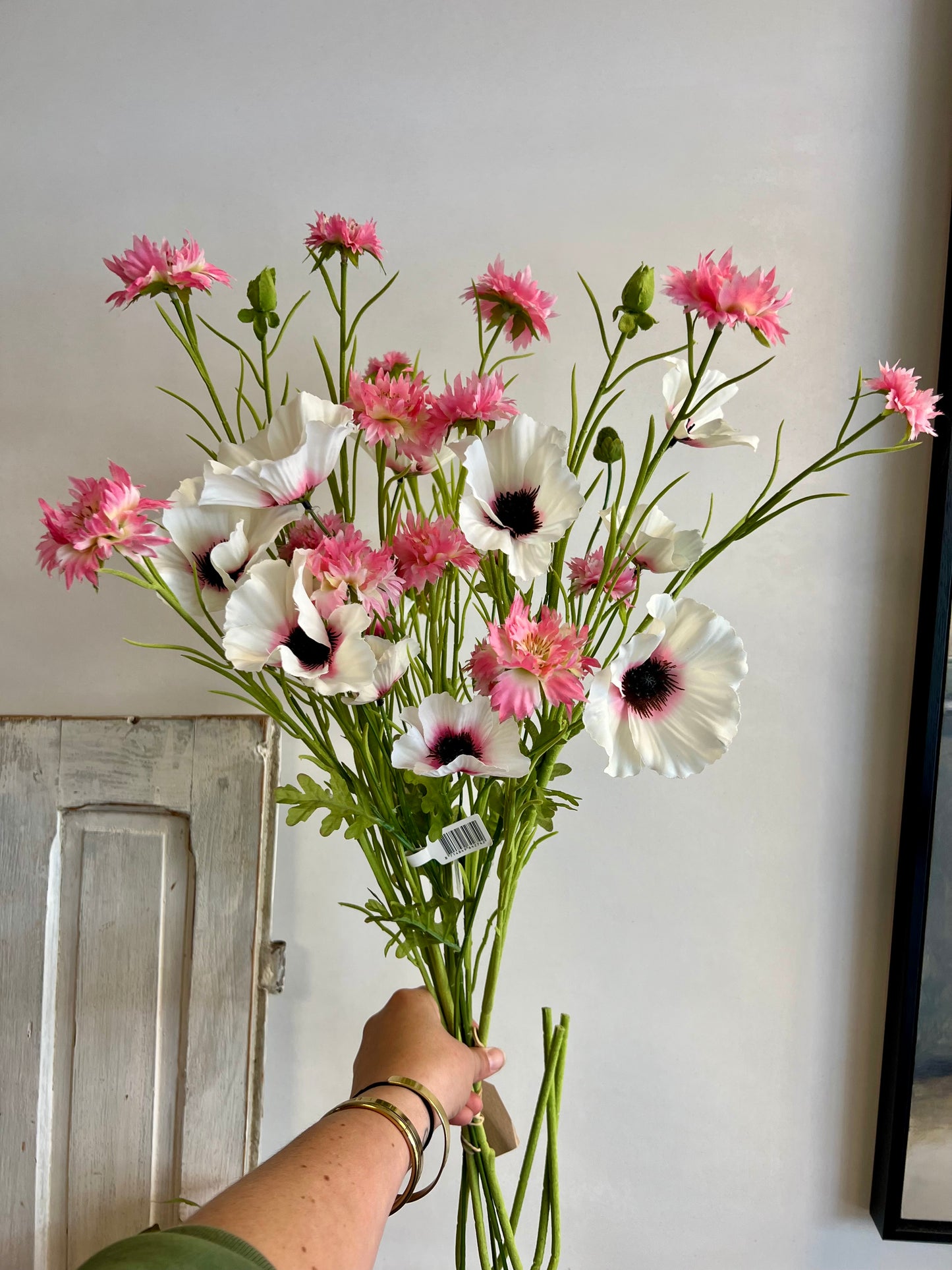 ZIJDEN | PLUKBOEKET | ROZE | WIT