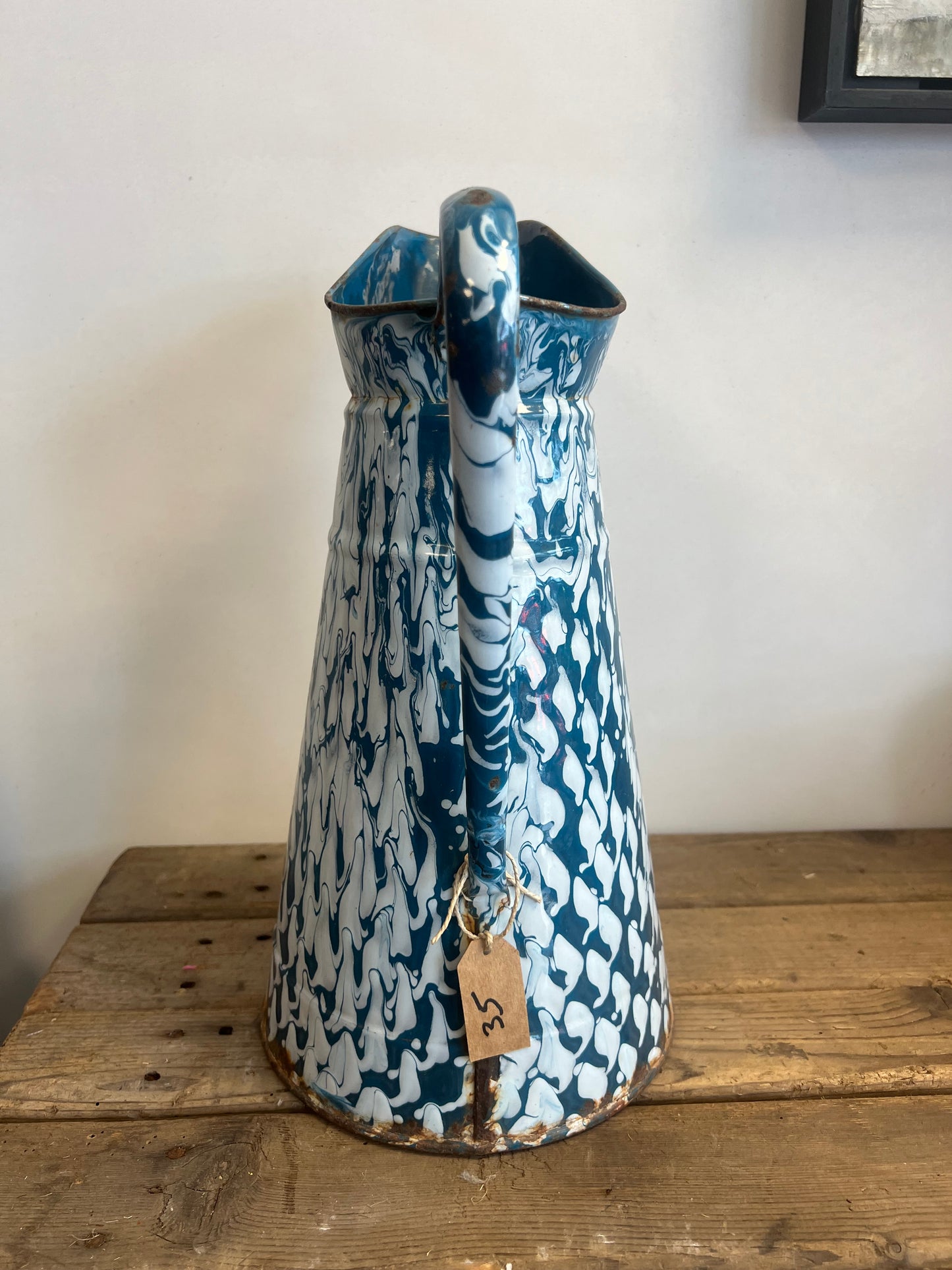 EMAILLE | KAN | BROCANTE | BLAUW | WIT
