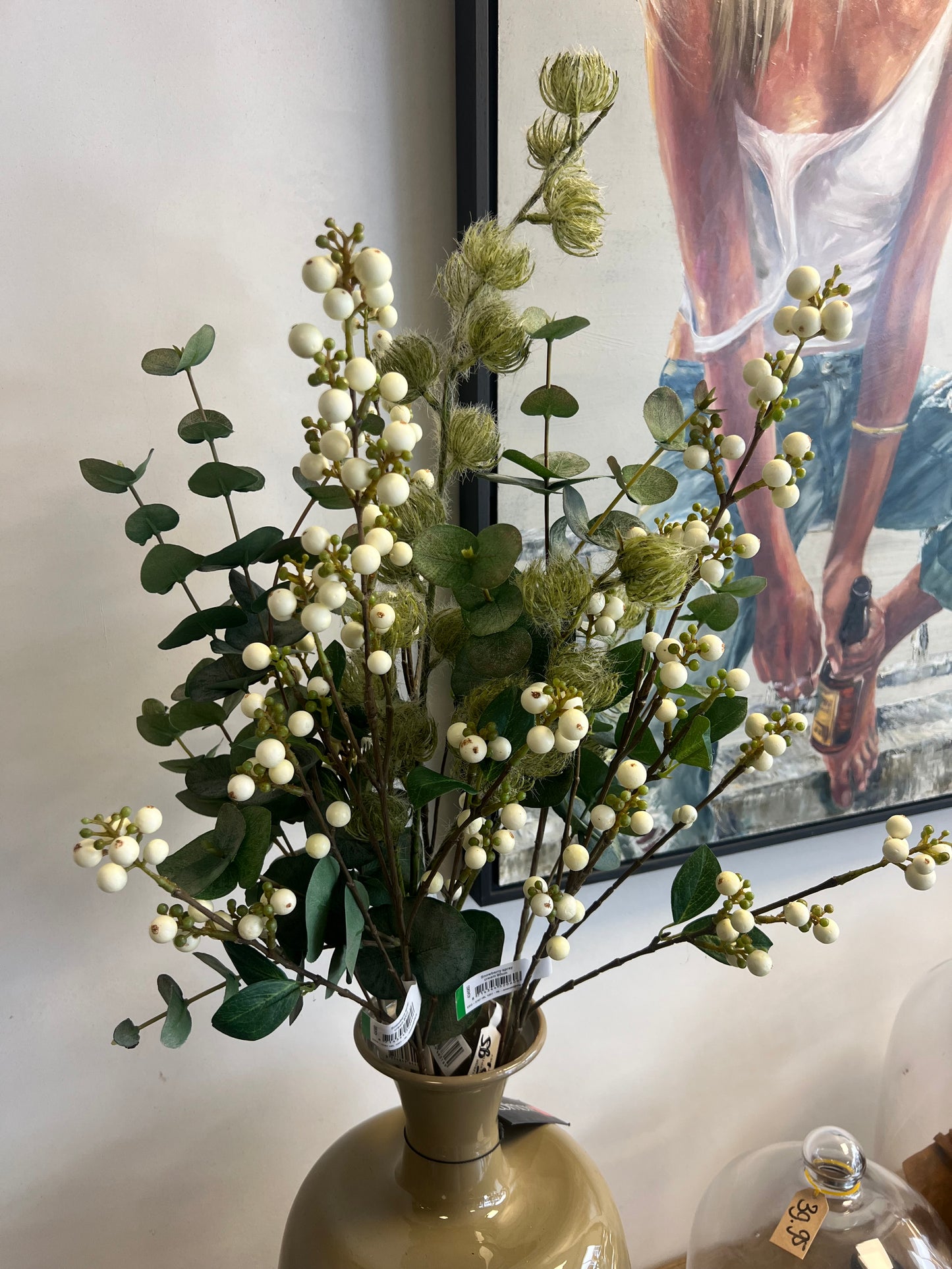 KUNST | BOEKET | MET | WITTE | BESSEN