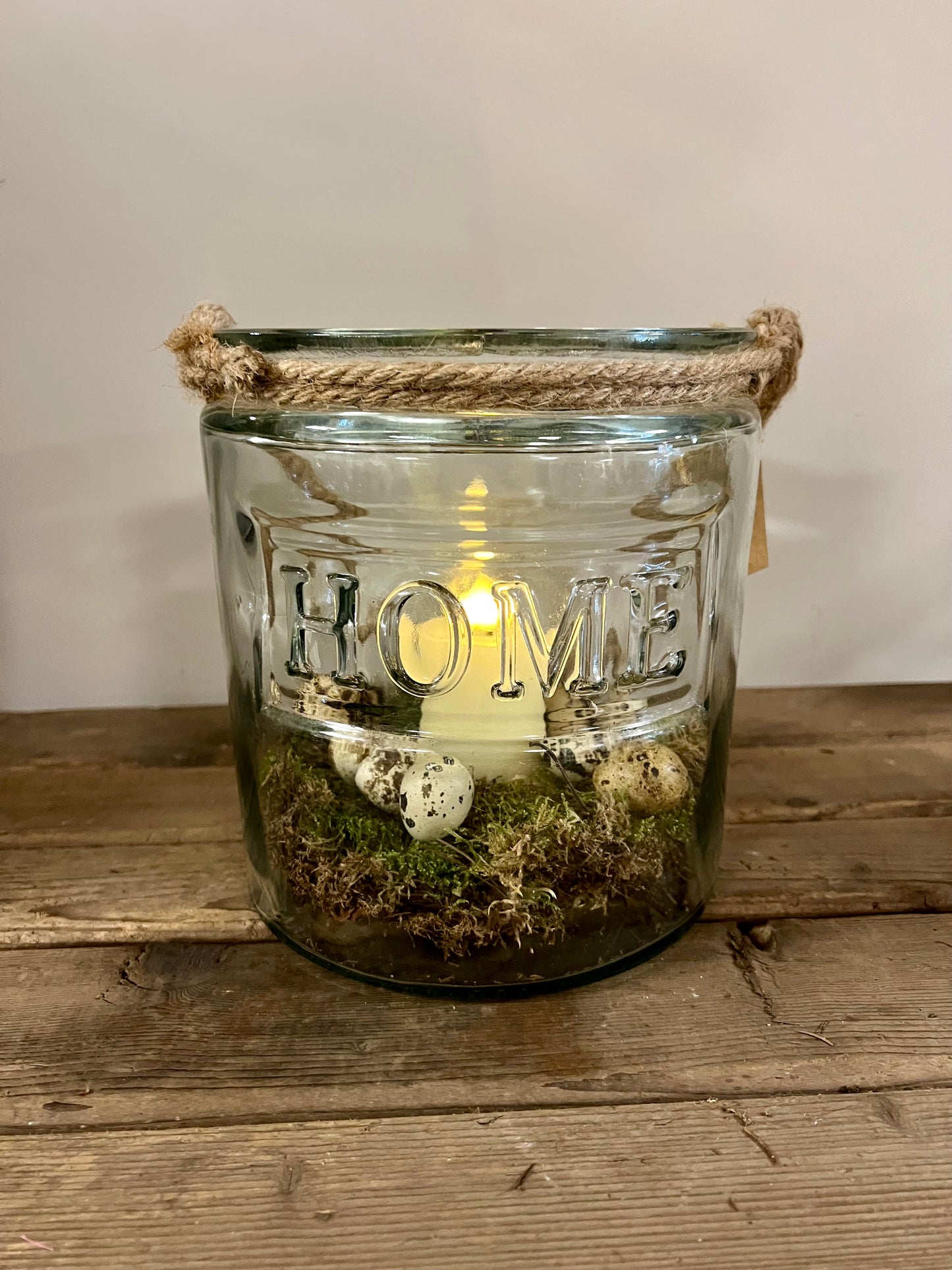 VAAS | WINDLICHT | GLAS | ROND | MET | TOUW