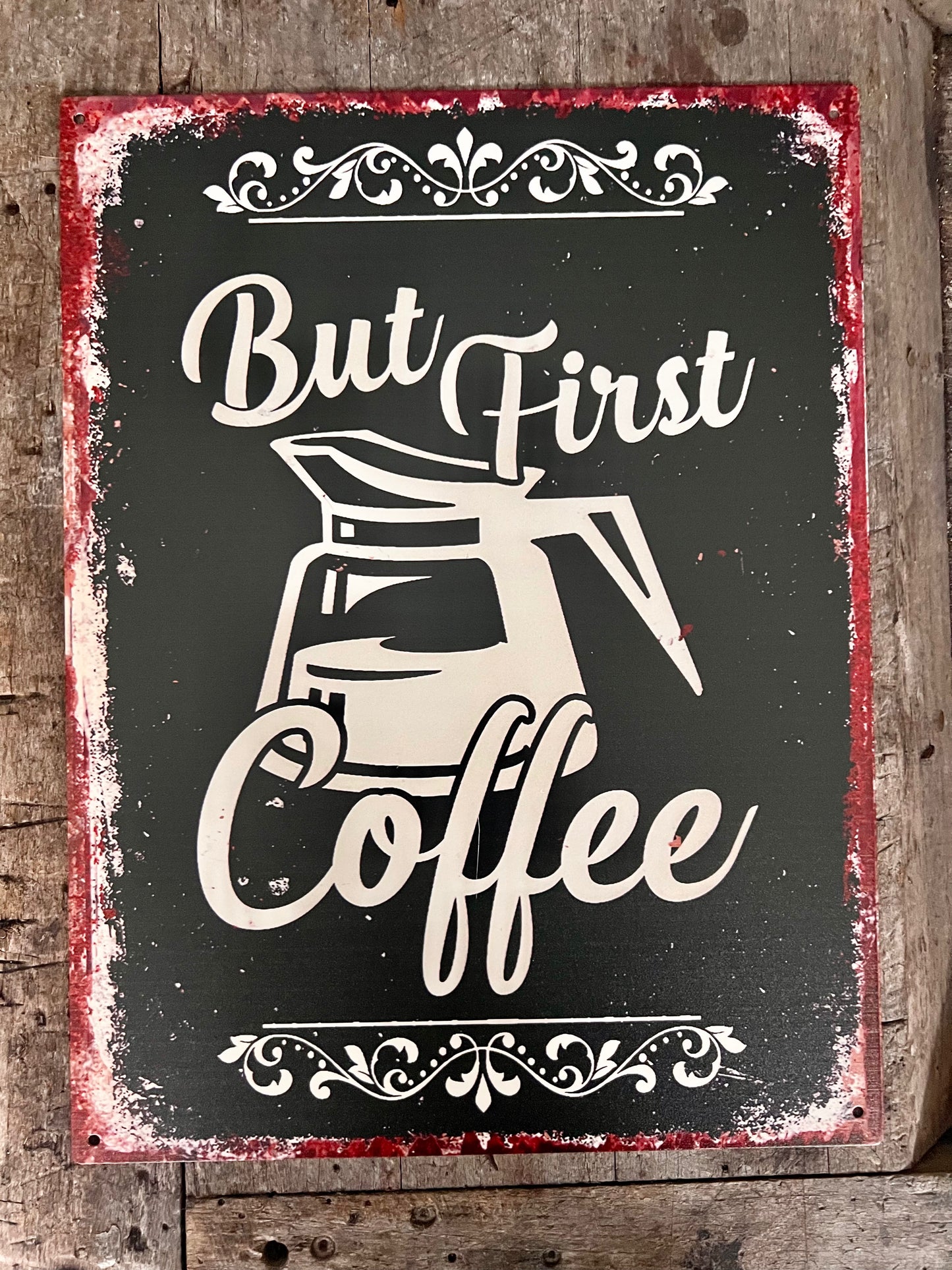 TEKSTBORDJE | BUT | FIRST COFFEE | MIDDEL