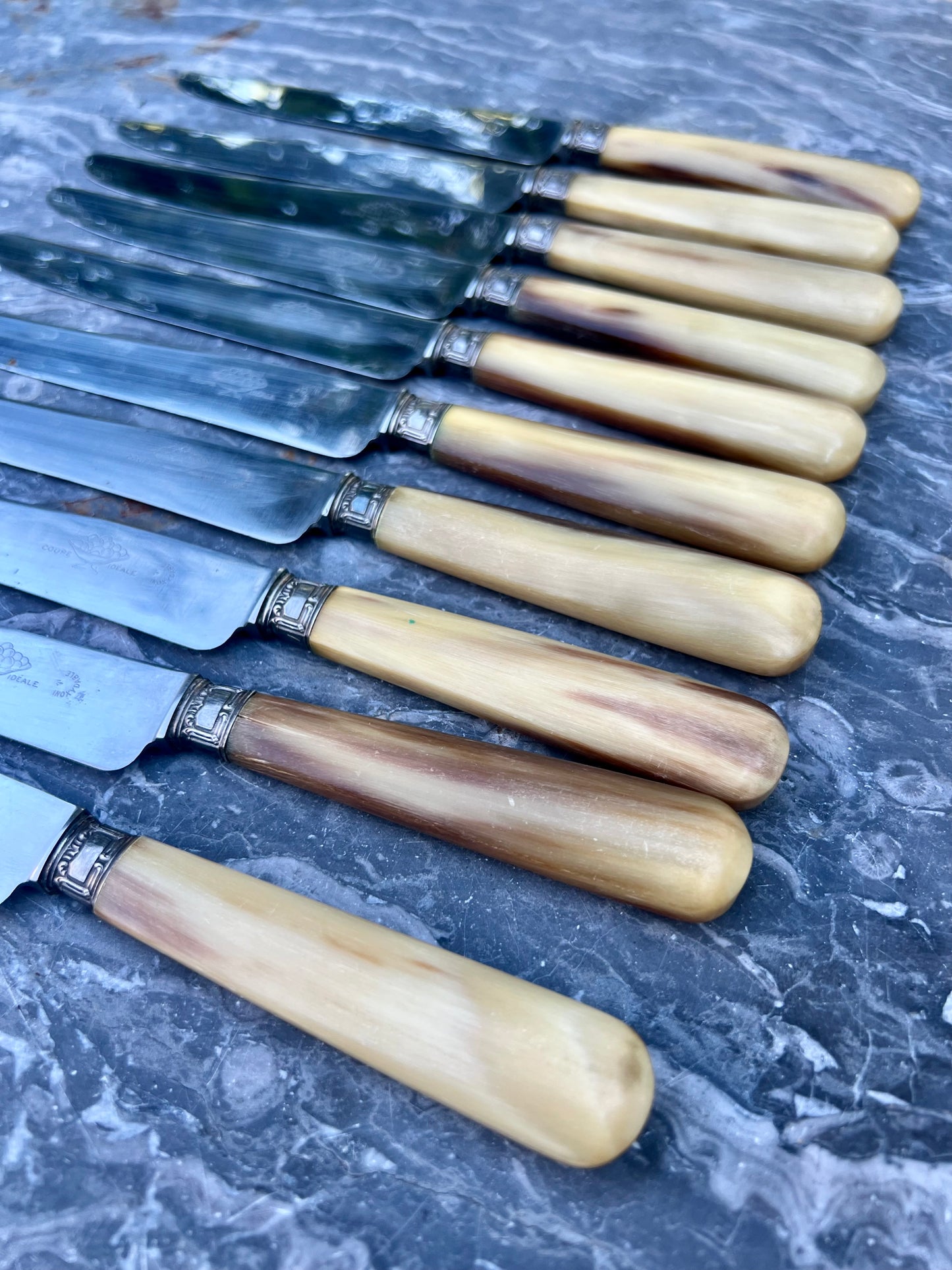 FRANSE | SET | 10 STUKS | DINERMESSEN | BROCANTE