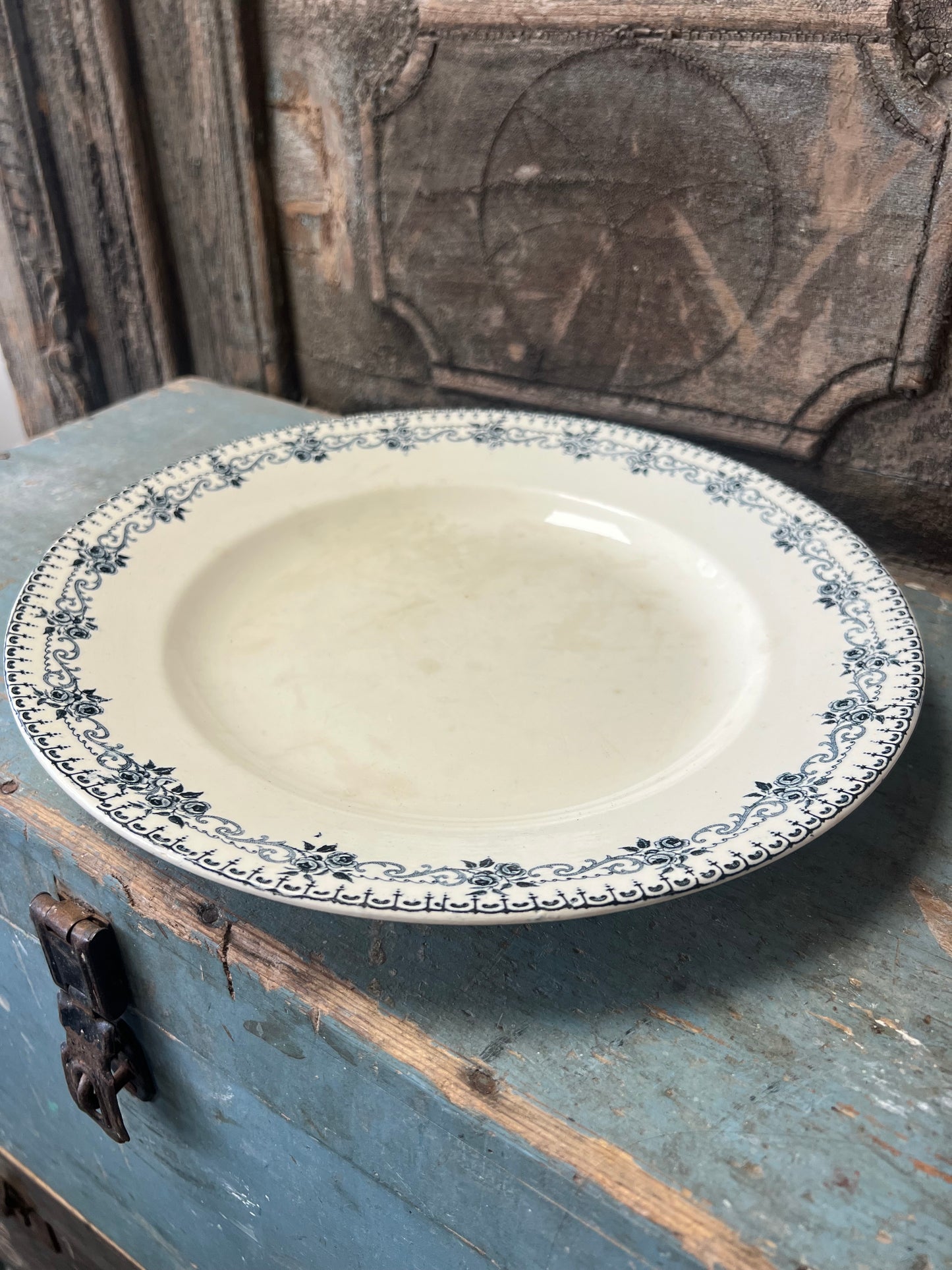 BORD | GROOT | BLAUW | BEIGE | BROCANTE