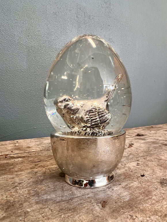 SNOW | GLOBE | SNEEUWBAL | SILVER | VOGEL | KLEIN