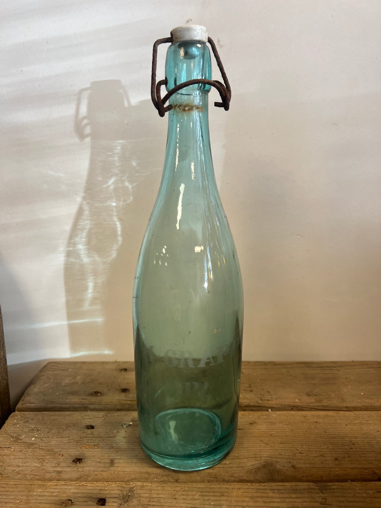 OUDE | FLESSEN | MET | PORSELEINEN | DOP | BROCANTE
