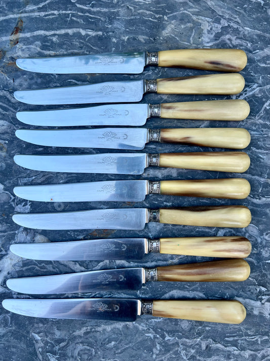 FRANSE | SET | 10 STUKS | DINERMESSEN | BROCANTE