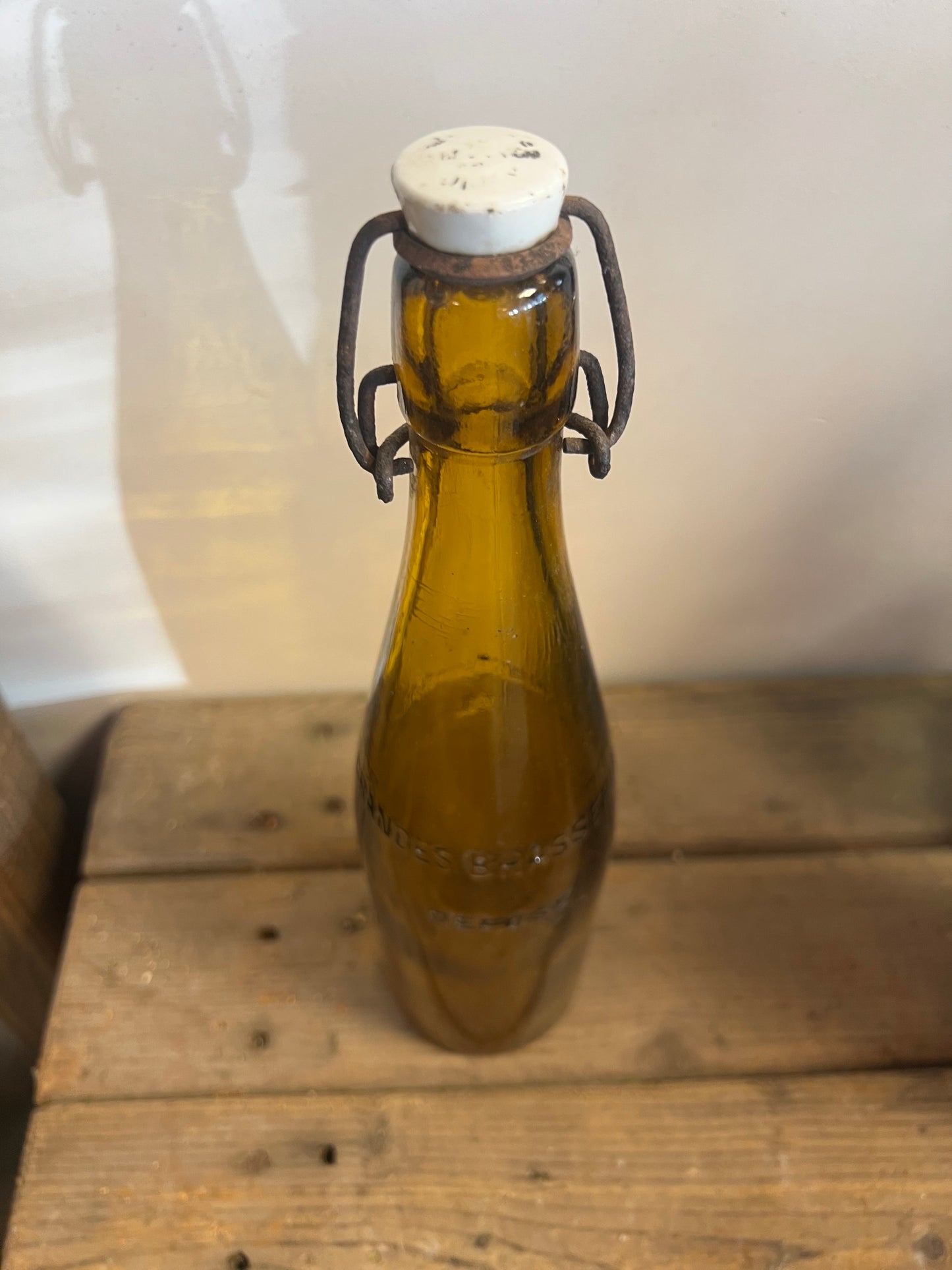 OUDE | FLESSEN | MET | PORSELEINEN | DOP | BROCANTE