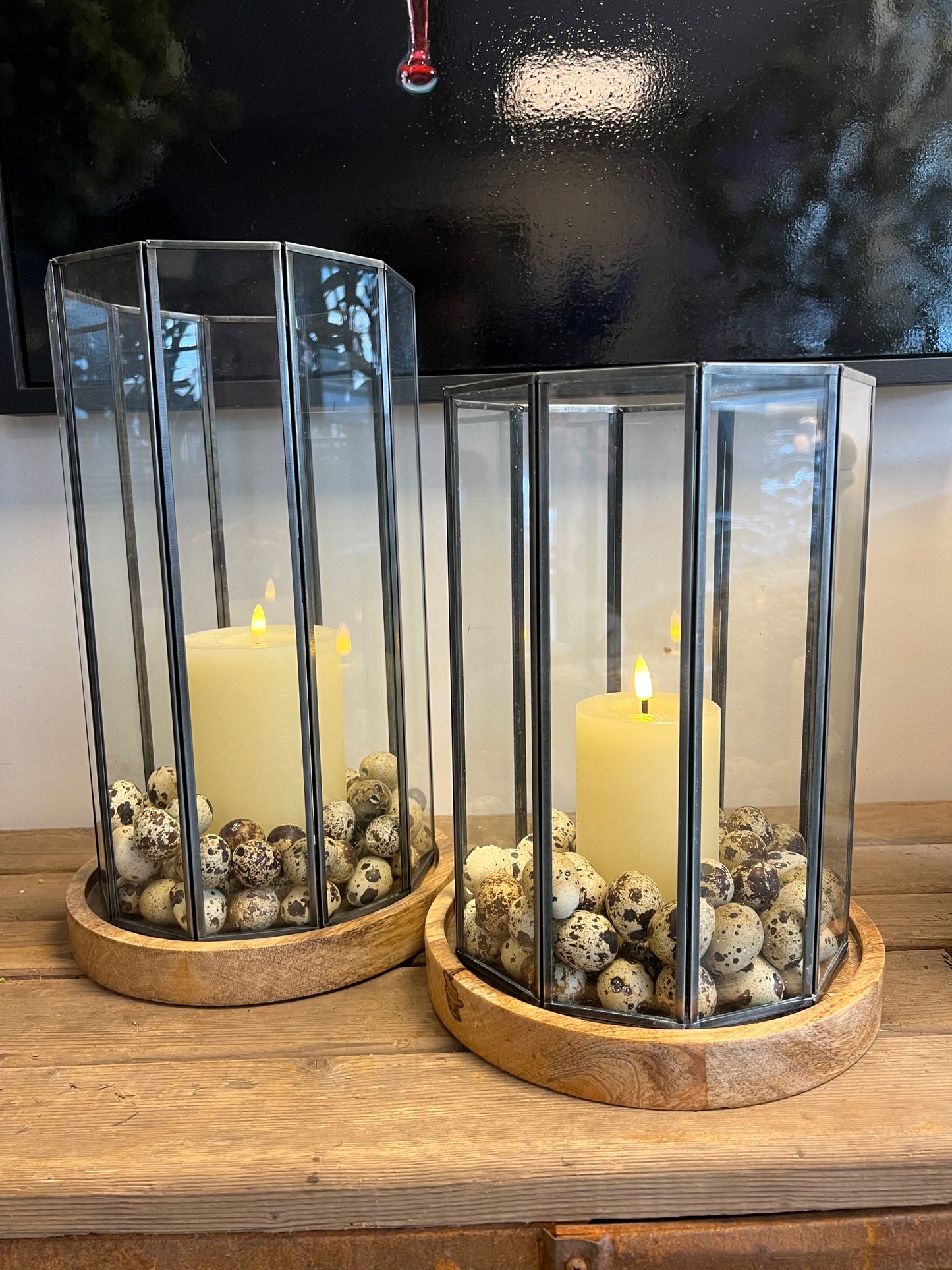 LANTAARN | ACHTHOEK | GLAS | MANGO | HOUT
