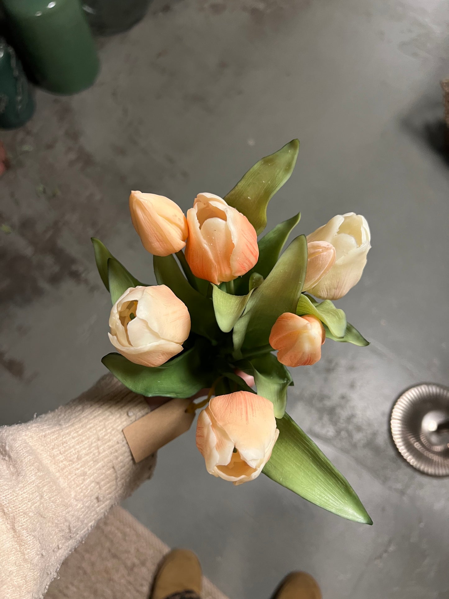 REAL | TOUCH | TULPEN | KORT | WIT | PEACH