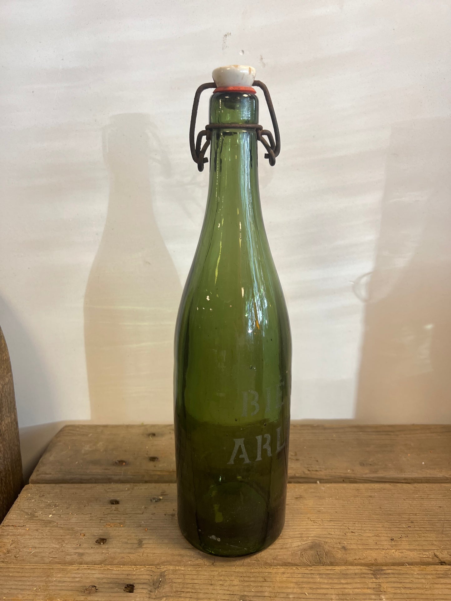 OUDE | FLESSEN | MET | PORSELEINEN | DOP | BROCANTE