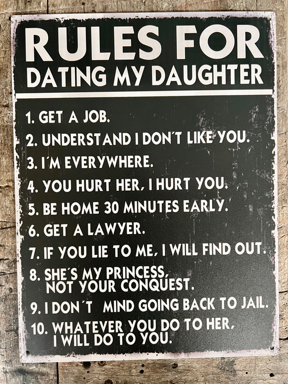 TEKSTBORDJE | RULES | DATING MY | DAUGHTER | MIDDEL