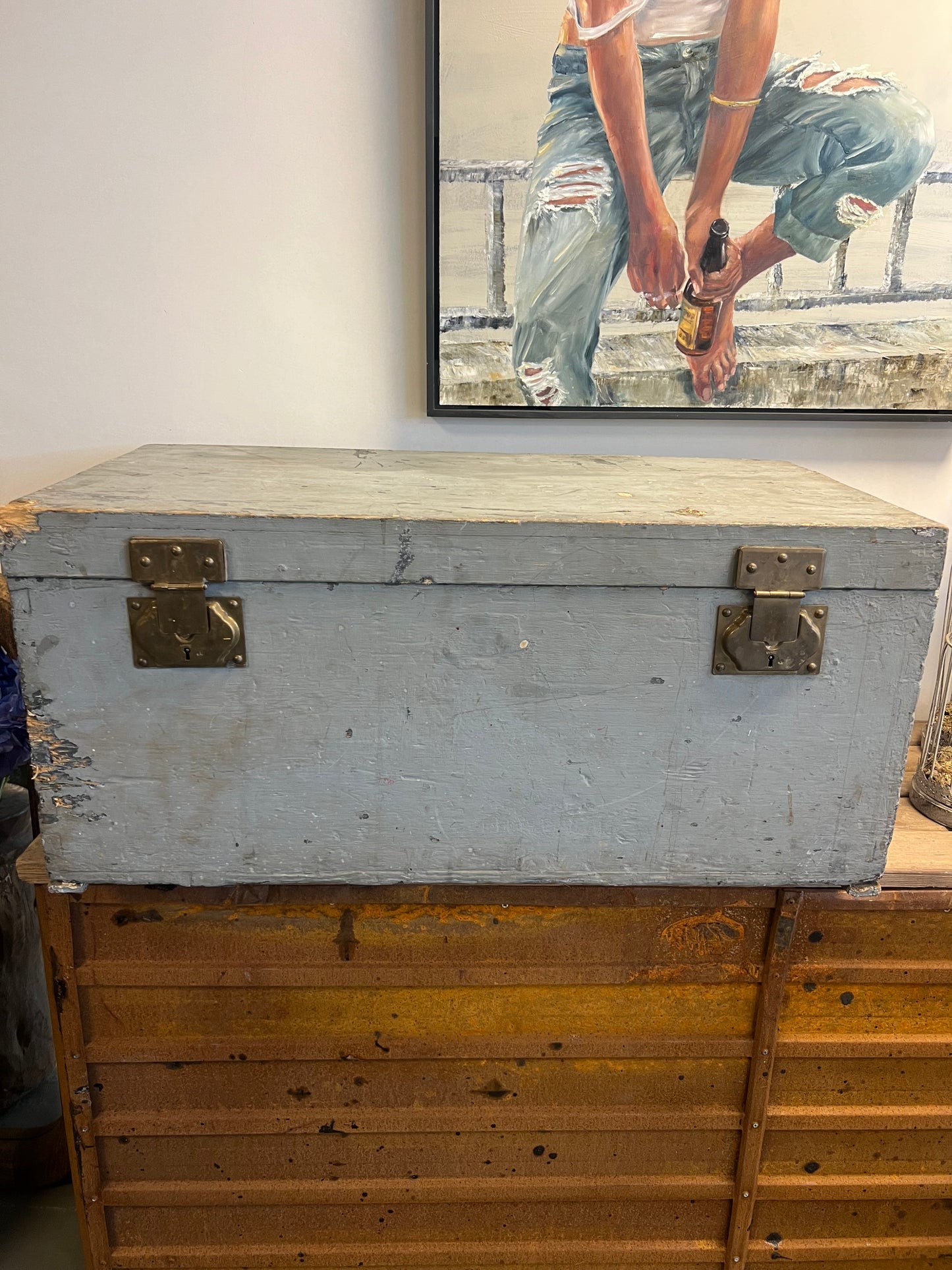 OUDE | HOUTEN | DEKEN | KIST