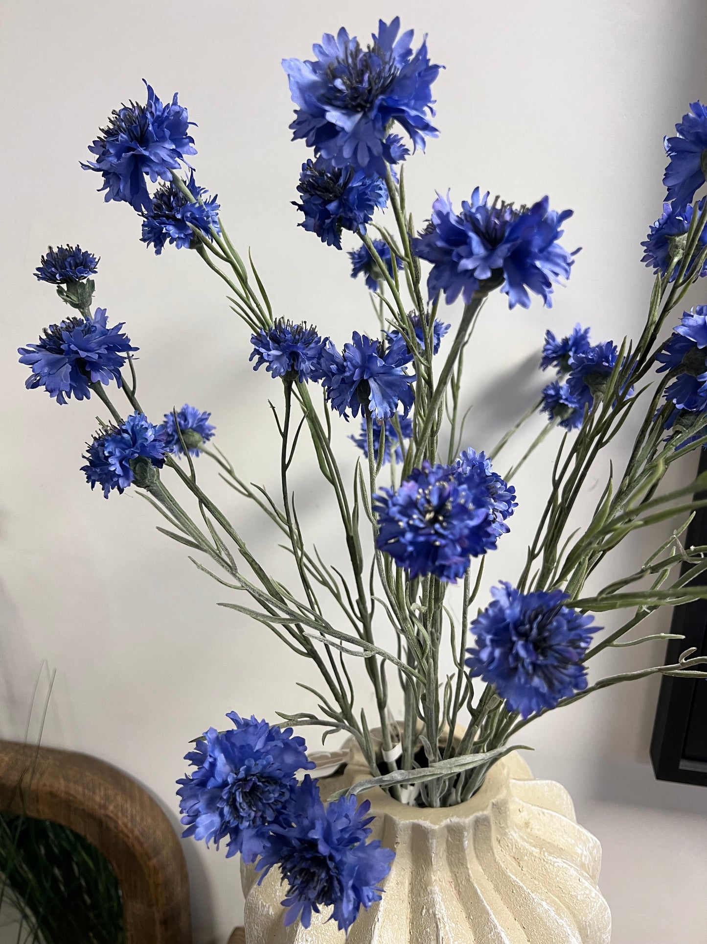 ZIJDEN | PAARS | BLAUWE | KORENBLOEMEN