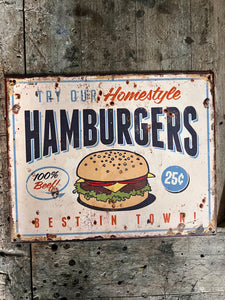 TEKSTBORDJE | HAMBURGERS