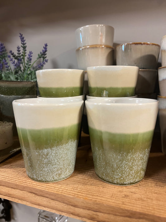 HANDGEMAAKTE | KOPJES | MEERKLEURIG | GROEN