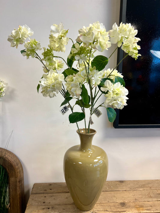 ZIJDEN | HORTENSIA | WIT | GROEN