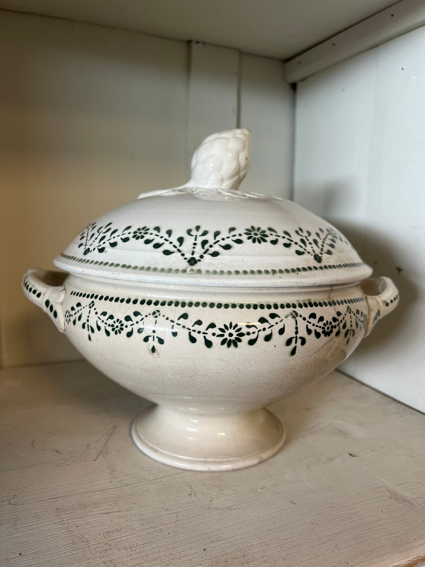 SOEPTERRINE | WIT | DONKER GROEN | BROCANTE