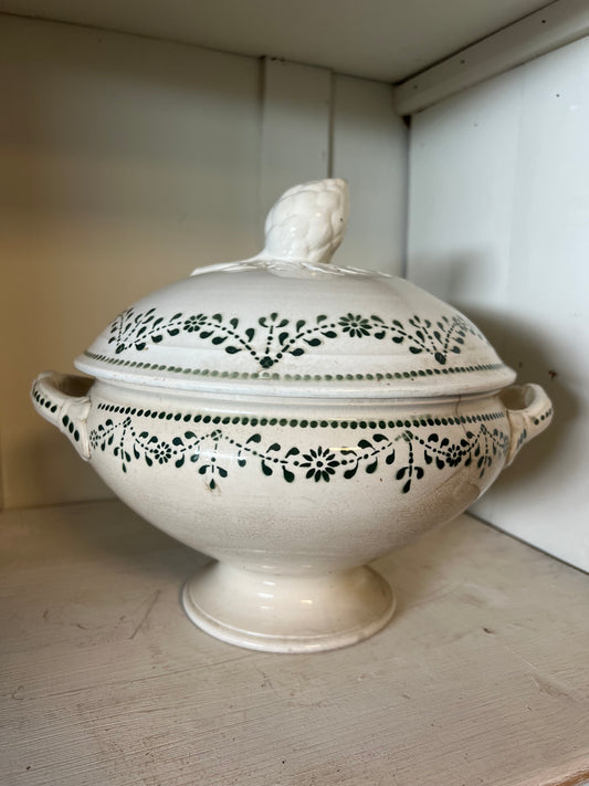 SOEPTERRINE | WIT | DONKER GROEN | BROCANTE