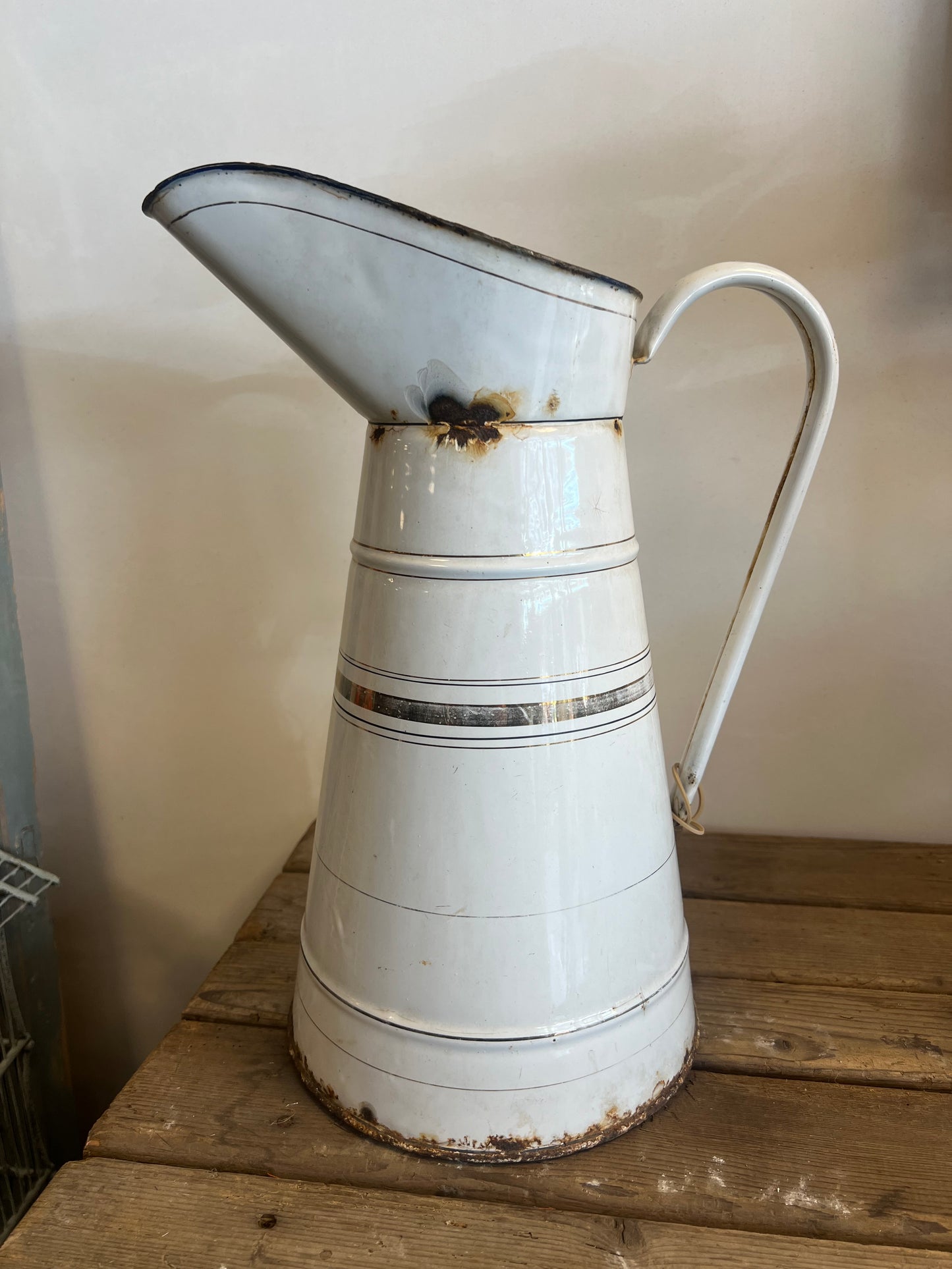 FRANSE | GEËMAILLEERDE | WATERKAN | LAMPETKAN | BROCANTE