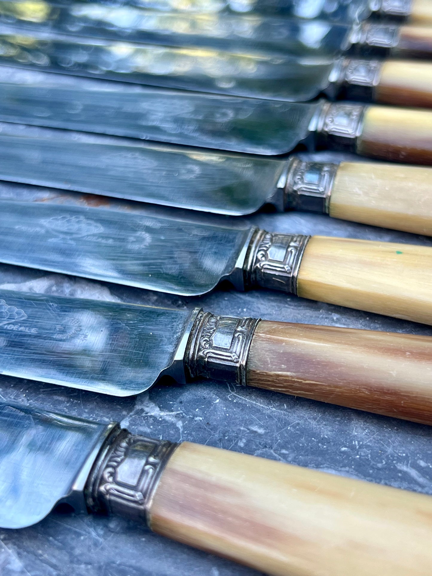 FRANSE | SET | 10 STUKS | DINERMESSEN | BROCANTE