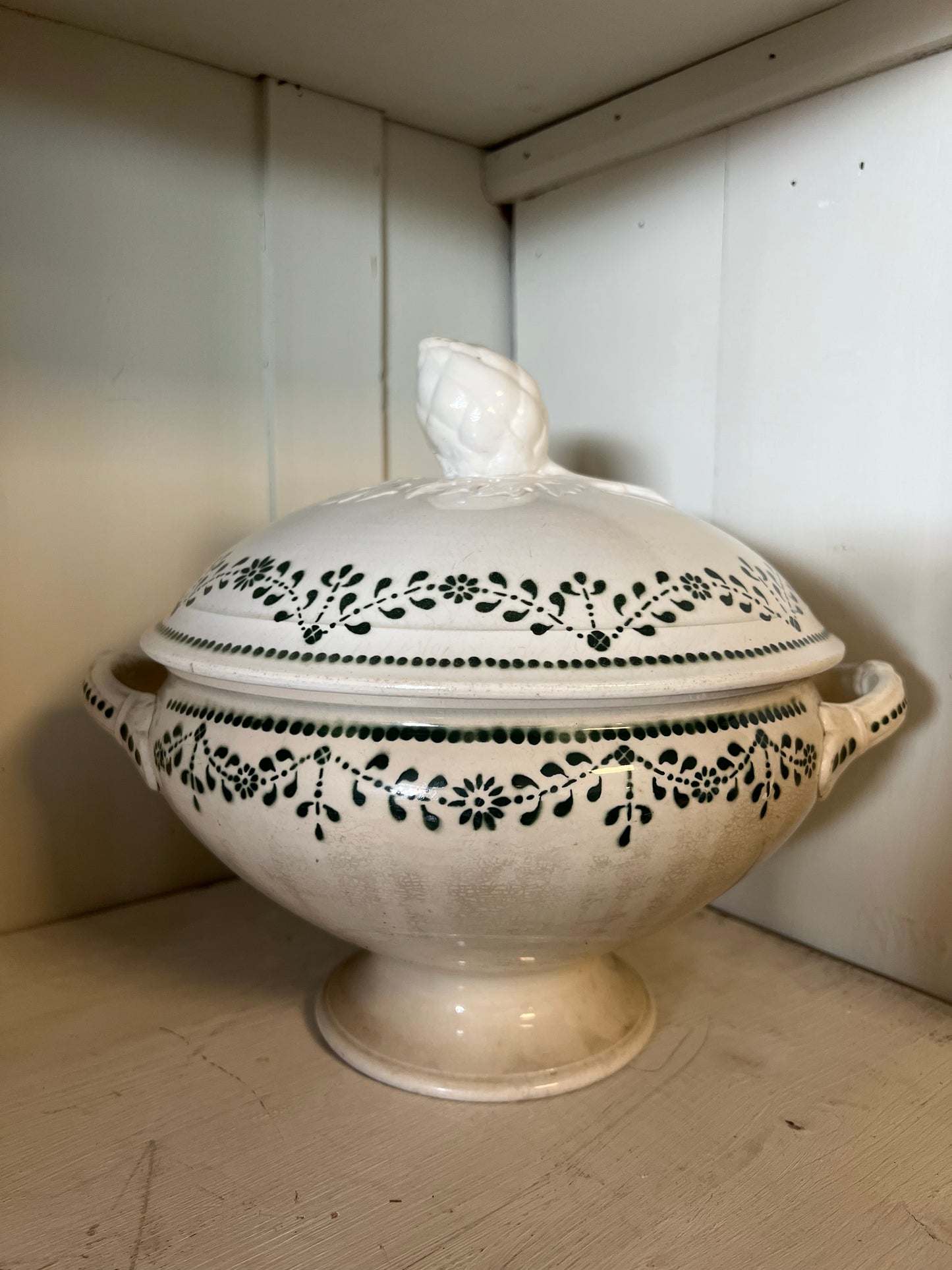SOEPTERRINE | WIT | DONKER GROEN | BROCANTE