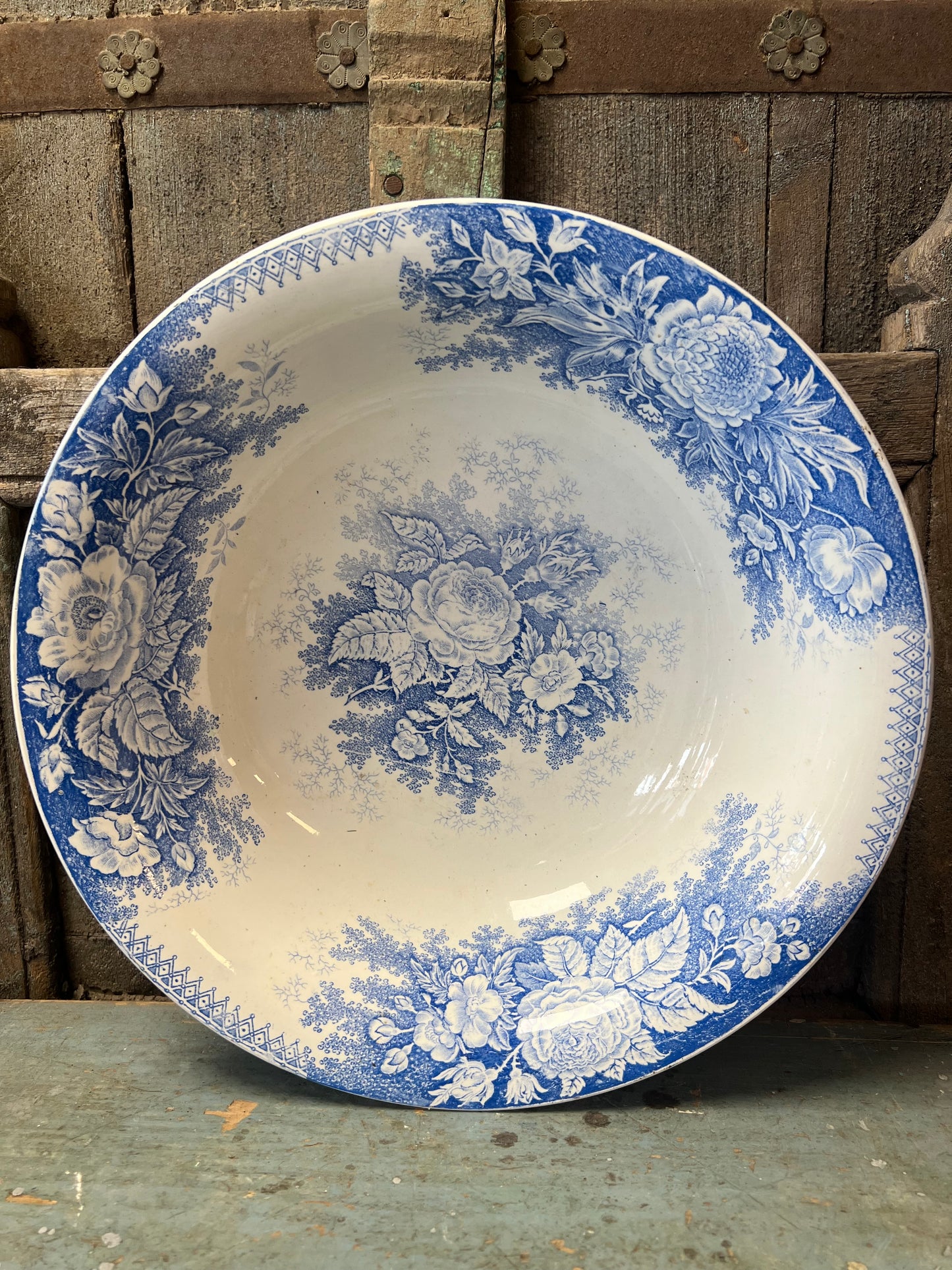 SCHAAL | BLAUW | WIT | BROCANTE