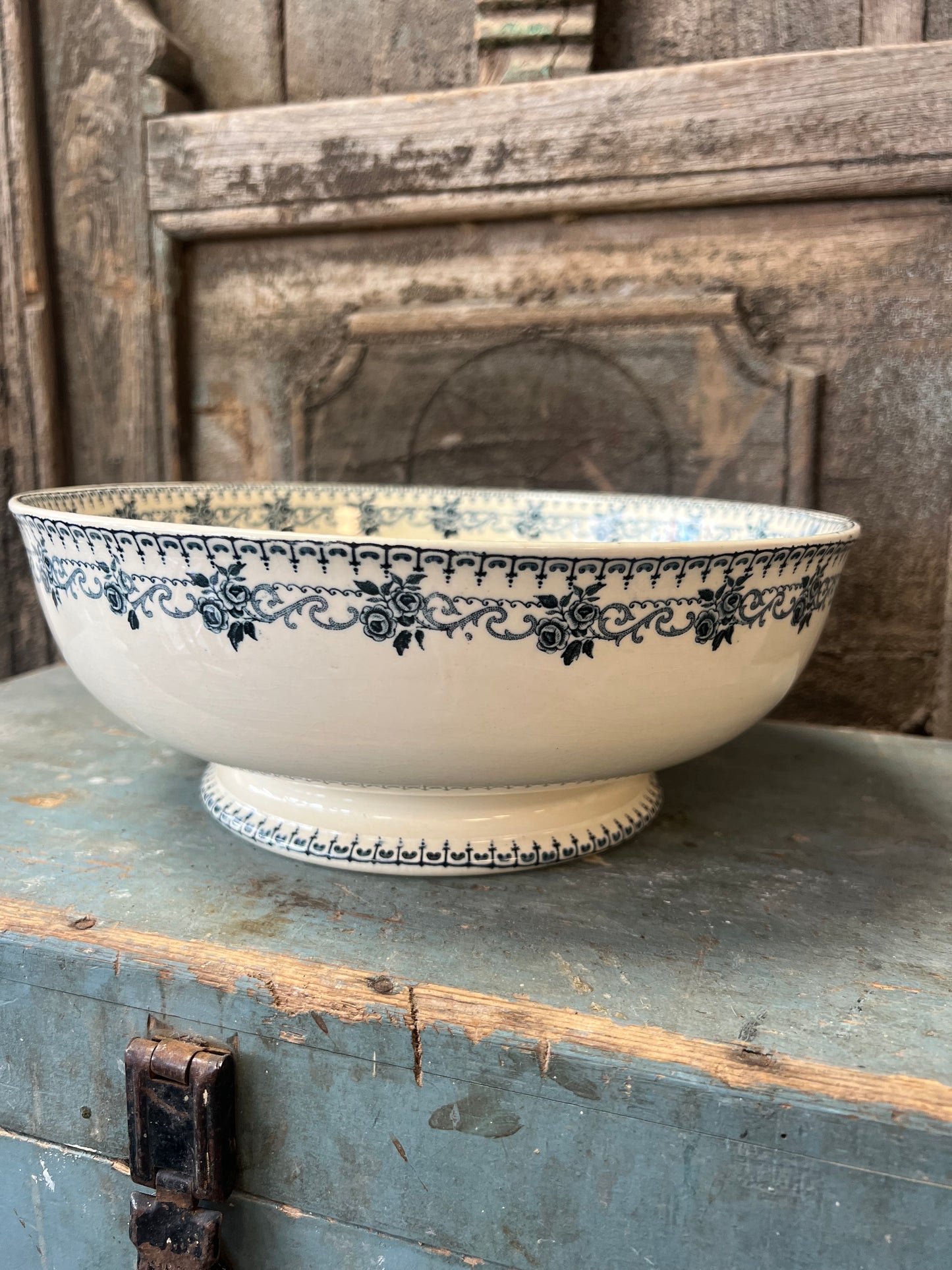 SCHAAL | BEIGE | BLAUW | BROCANTE
