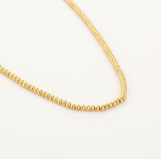 MIDIBEADS | KETTING | GOUDKLEURIG | STAINLESS STEEL