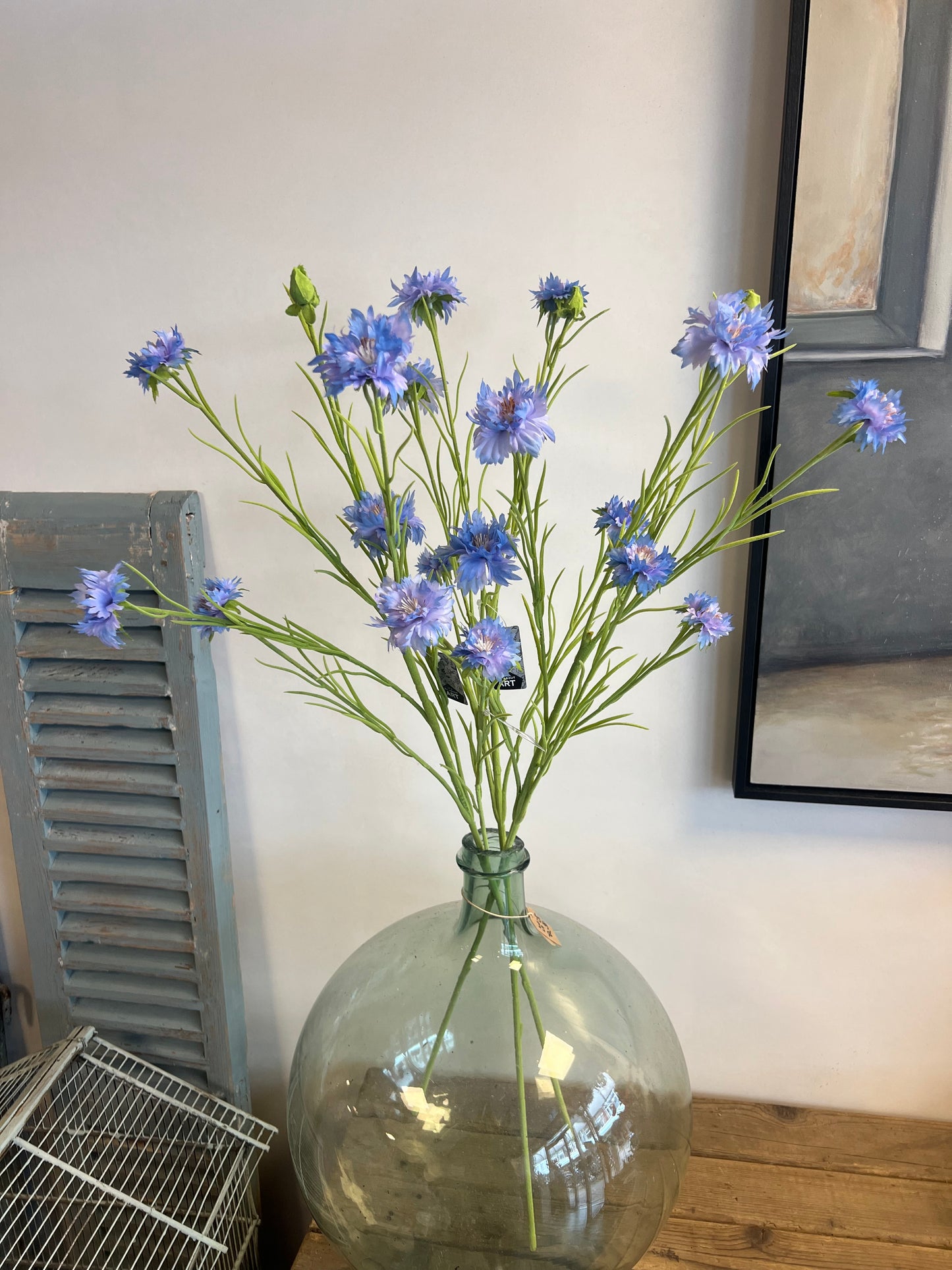 ZIJDEN | PAARS | BLAUWE | KORENBLOEMEN