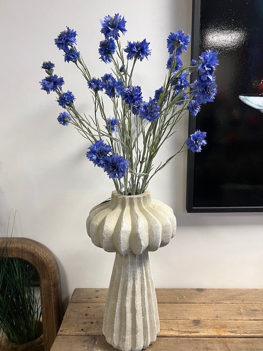 ZIJDEN | PAARS | BLAUWE | KORENBLOEMEN