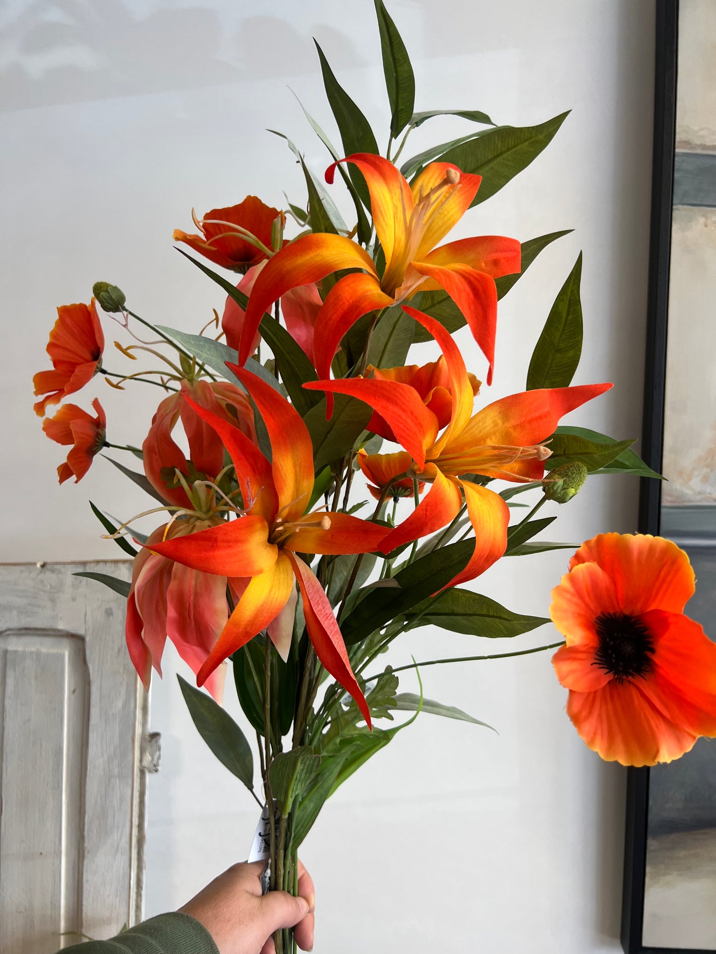 ZIJDEN | PLUKBOEKET | ORANJE | GROEN