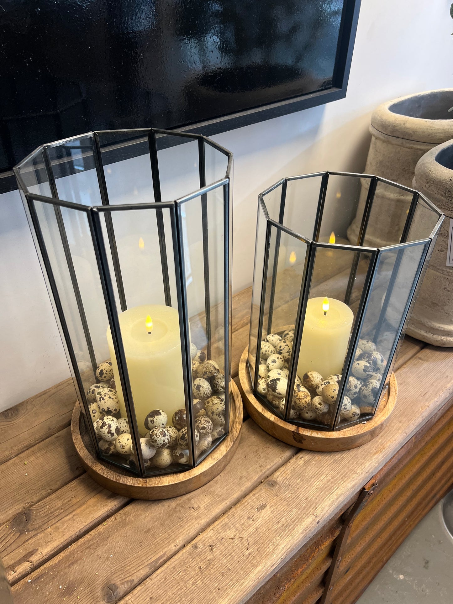 LANTAARN | ACHTHOEK | GLAS | MANGO | HOUT