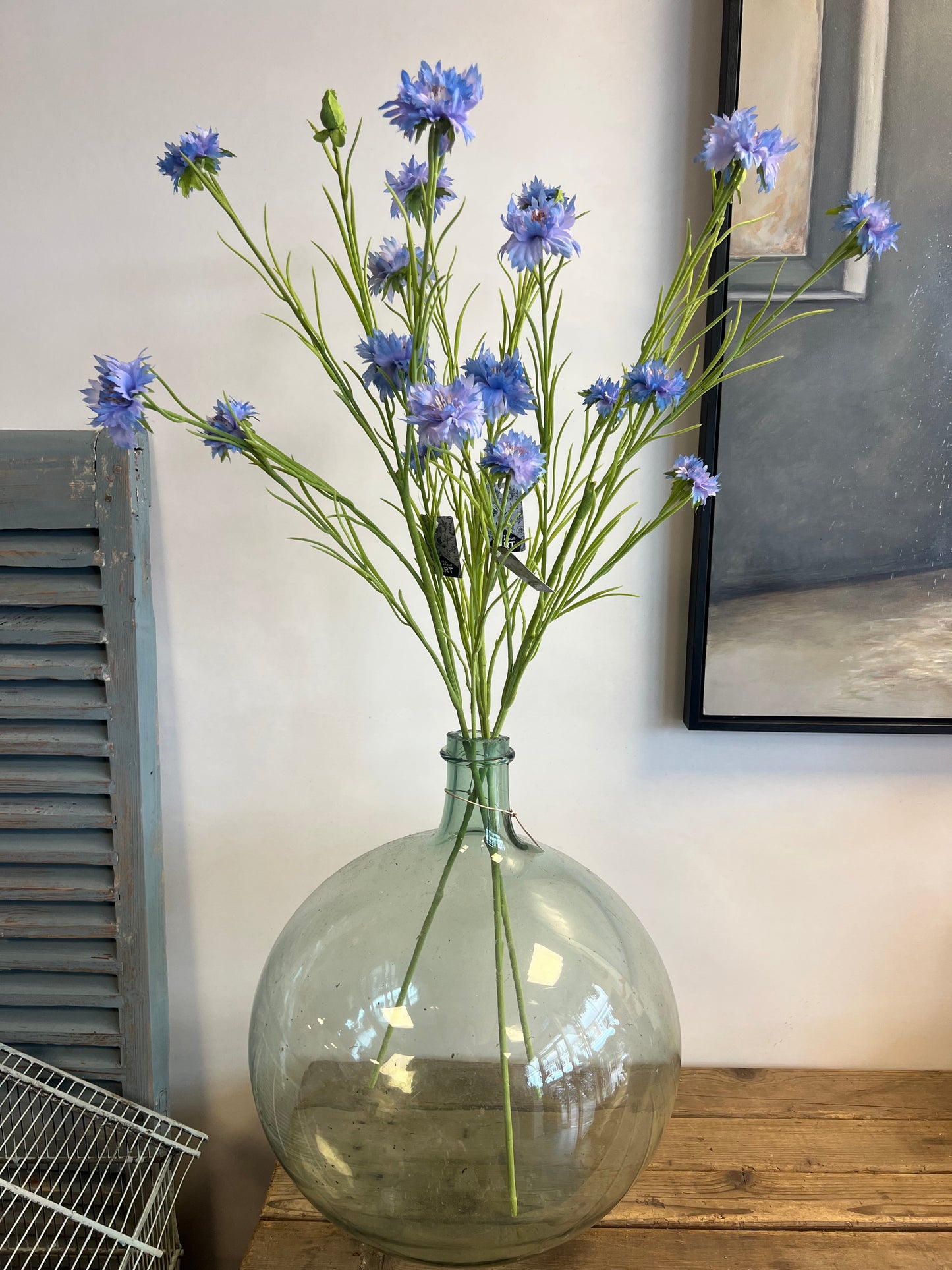 ZIJDEN | PAARS | BLAUWE | KORENBLOEMEN