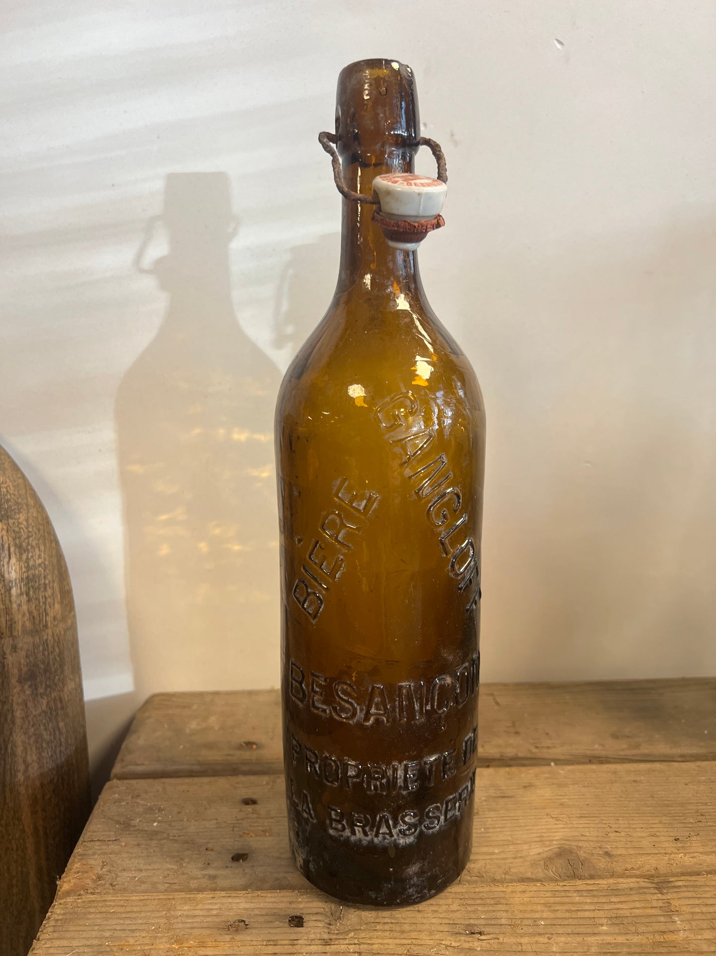 OUDE | FLESSEN | MET | PORSELEINEN | DOP | BROCANTE