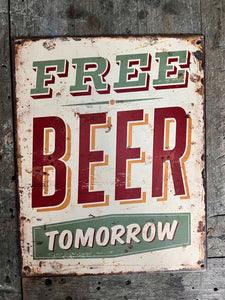 TEKSTBORDJE | FREE | BEER TOMORROW