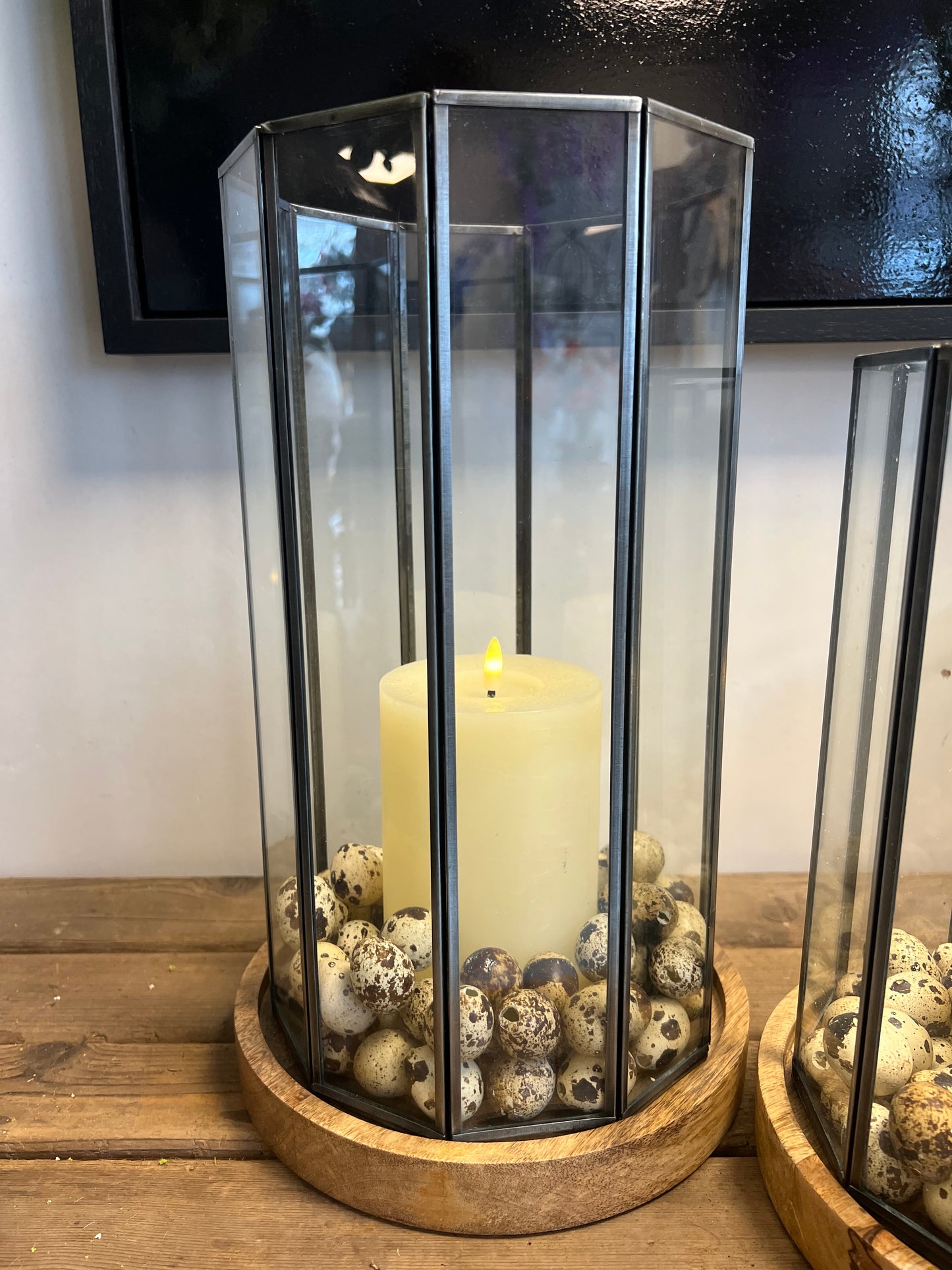 LANTAARN | ACHTHOEK | GLAS | MANGO | HOUT