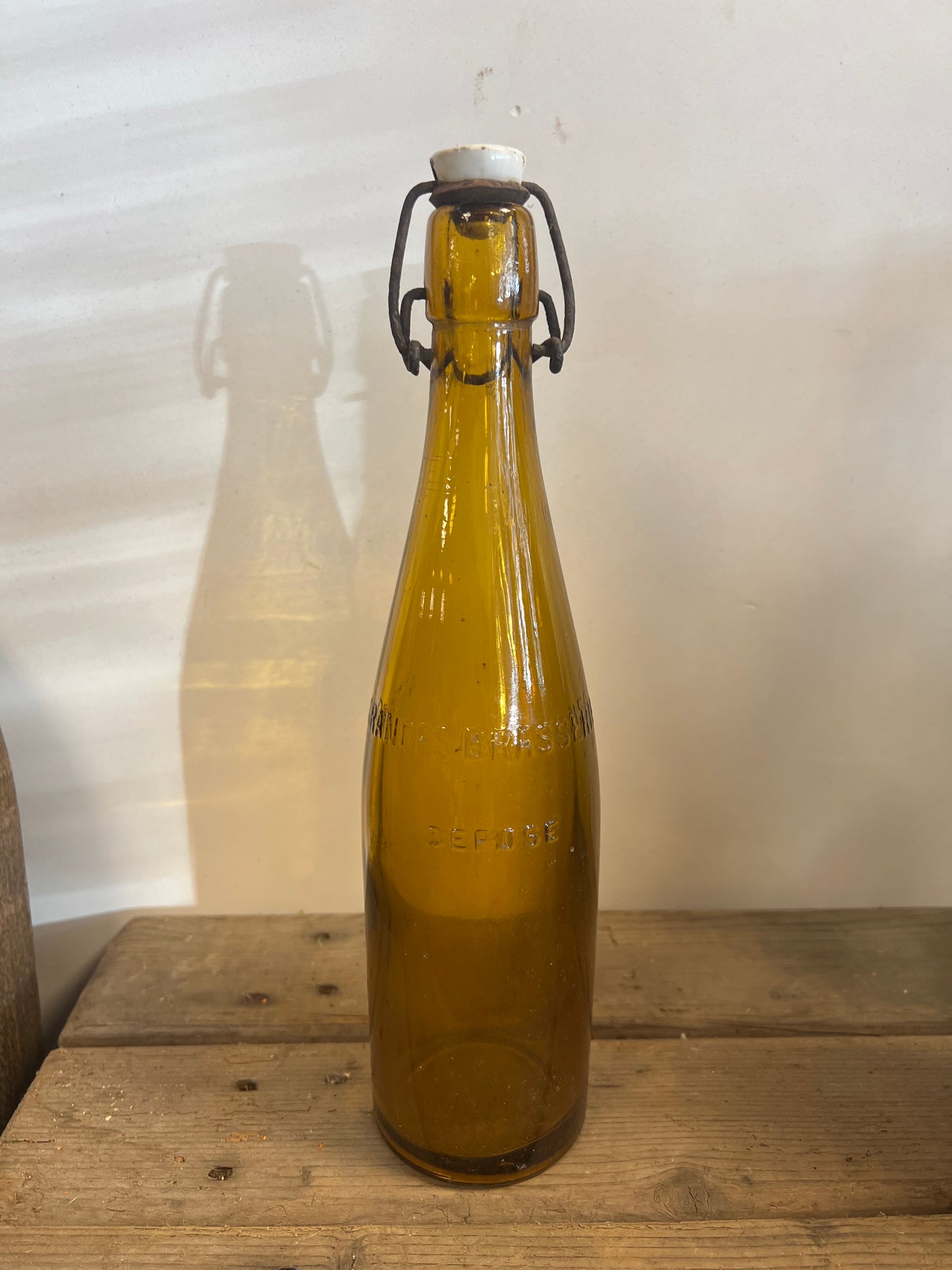 OUDE | FLESSEN | MET | PORSELEINEN | DOP | BROCANTE