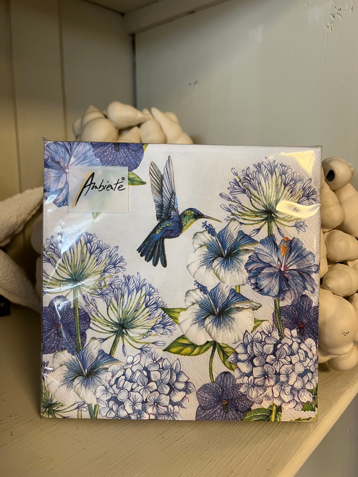 SERVETTEN | BLAUW | VOGEL
