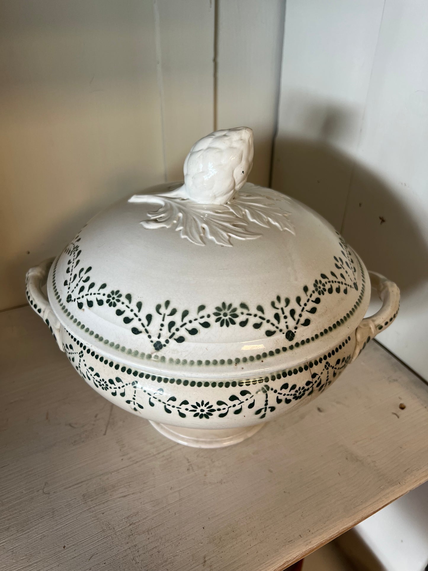 SOEPTERRINE | WIT | DONKER GROEN | BROCANTE