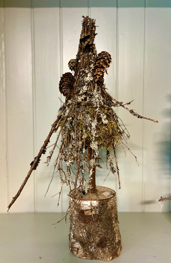 KERSTBOOM | HOUT | MOS | DENNENAPPELS